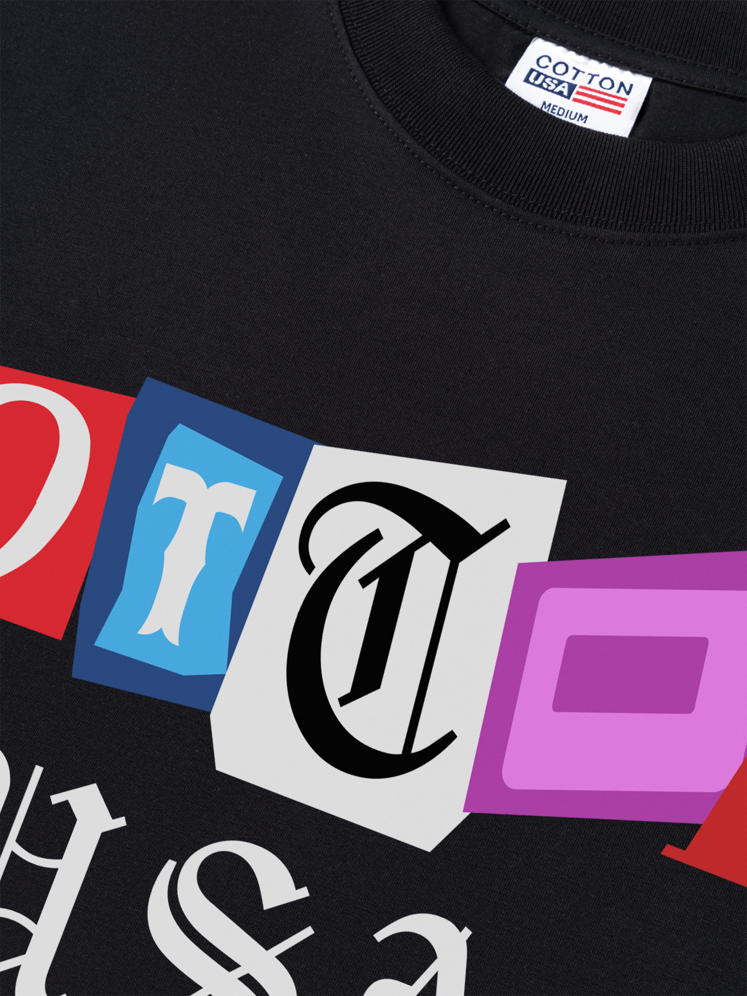 Áo Thun Relaxed Fit USA Paper Cut