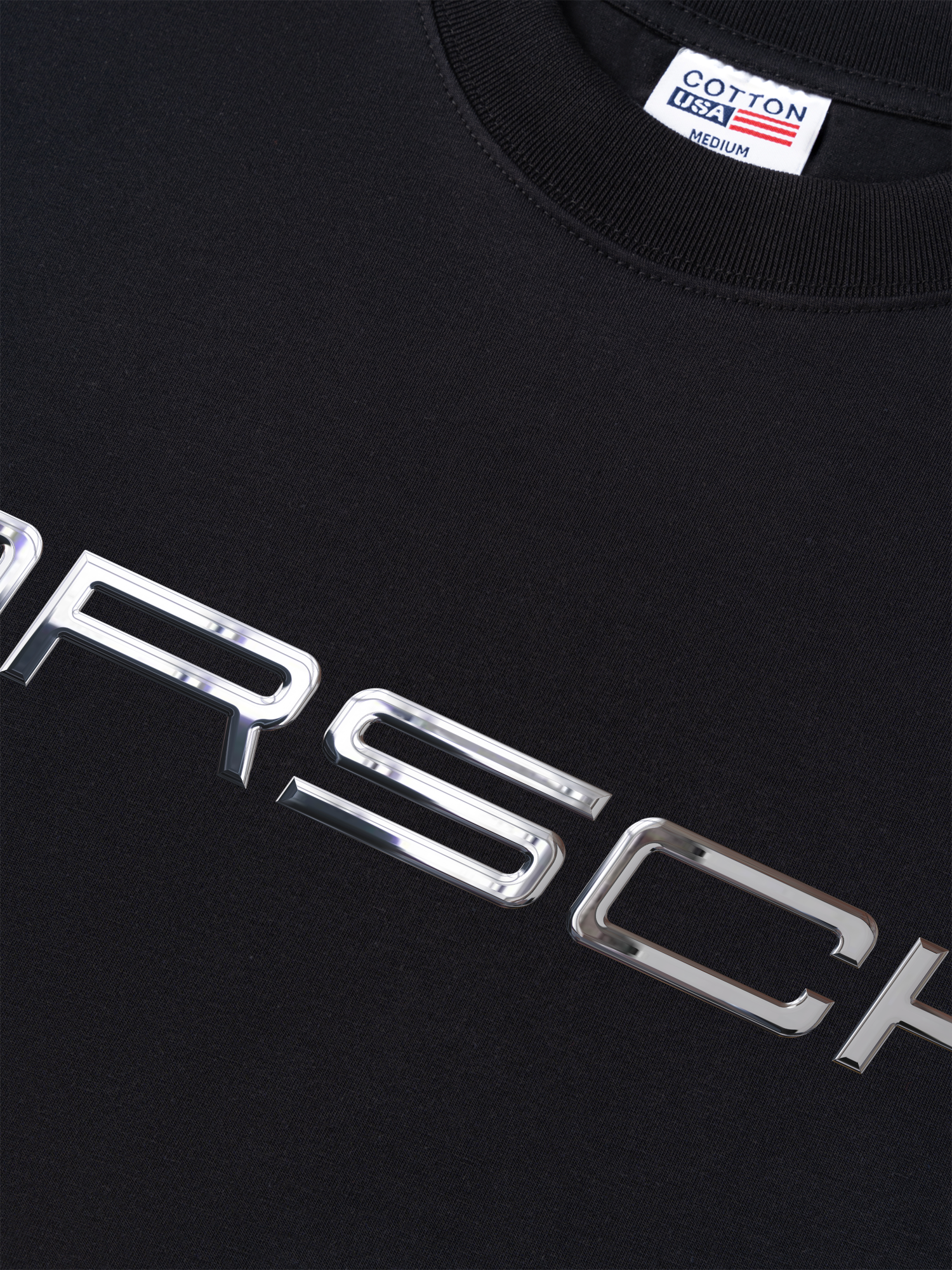 Áo Thun Relaxed Fit Porsche Chrome Typo