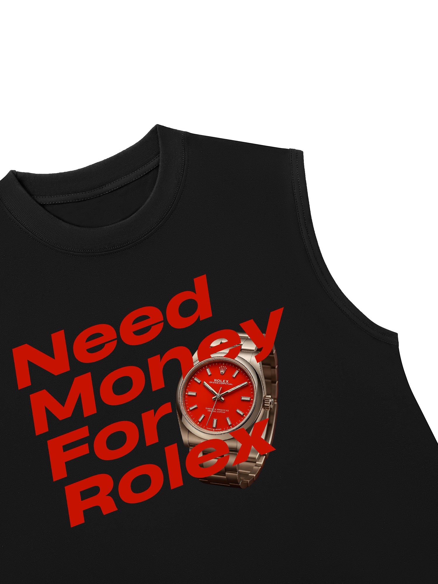 Áo Ba Lỗ Relaxed Fit Watch Need Money For Rolex