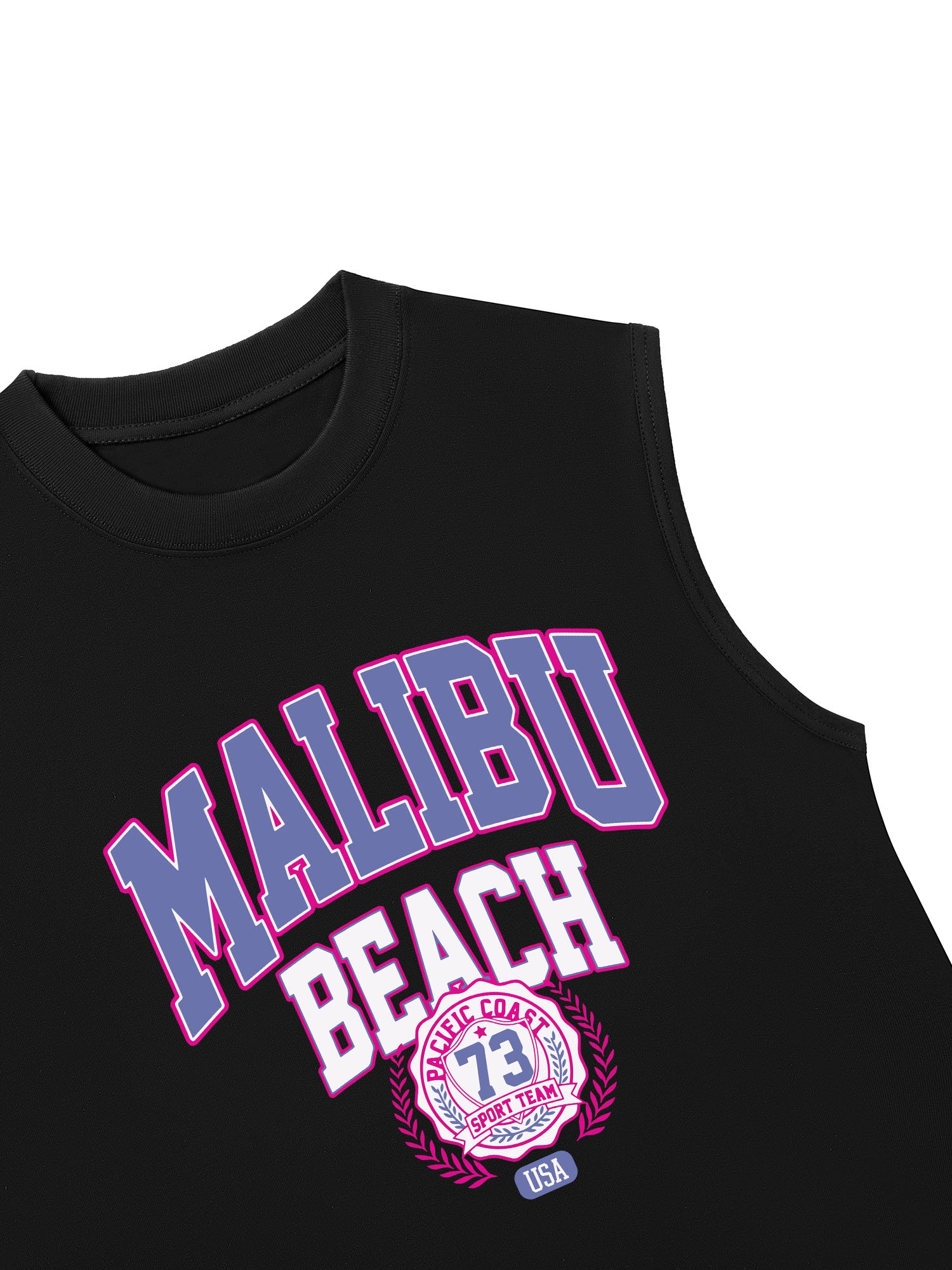Áo Ba Lỗ Relaxed Fit USA Malibu Beach Retro
