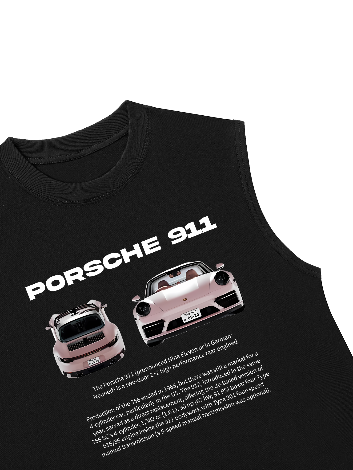 Áo Ba Lỗ Relaxed Fit Porsche 911 Pear Pink