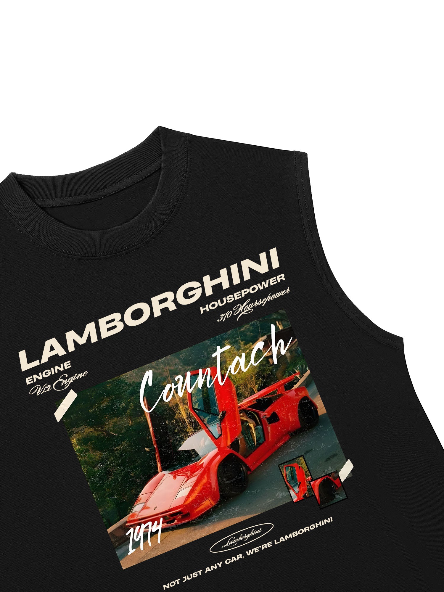 Áo Ba Lỗ Relaxed Fit Lamborghini Red Countach