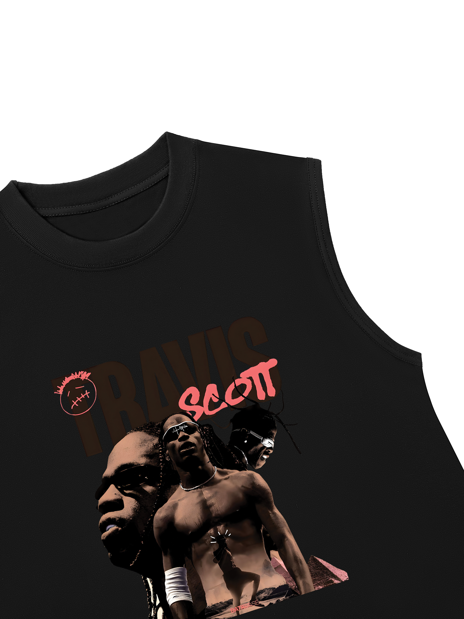 Áo Ba Lỗ Relaxed Fit Travis Scott Bootle Rap
