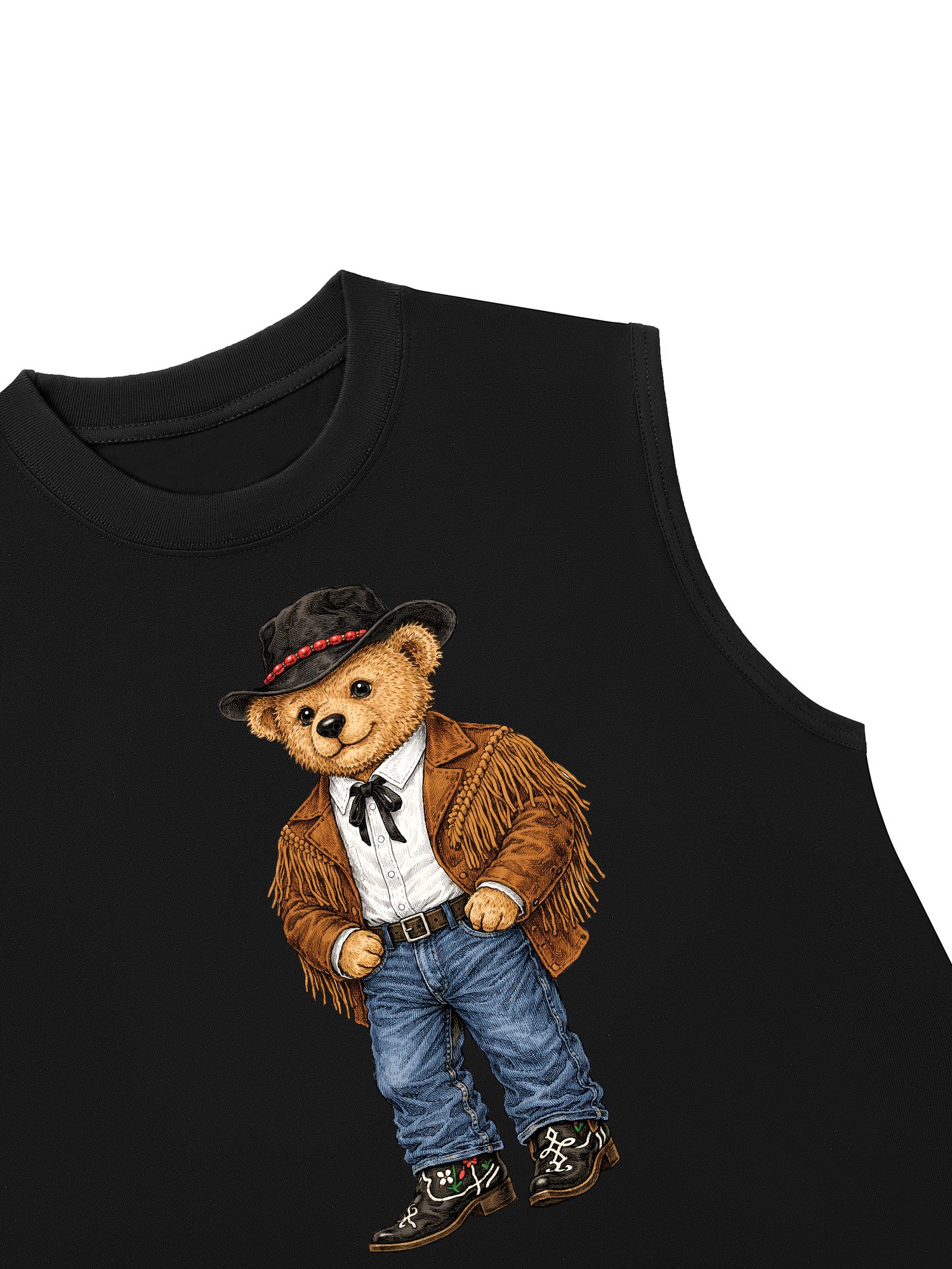 Áo Ba Lỗ Relaxed Fit Cowhide Bear