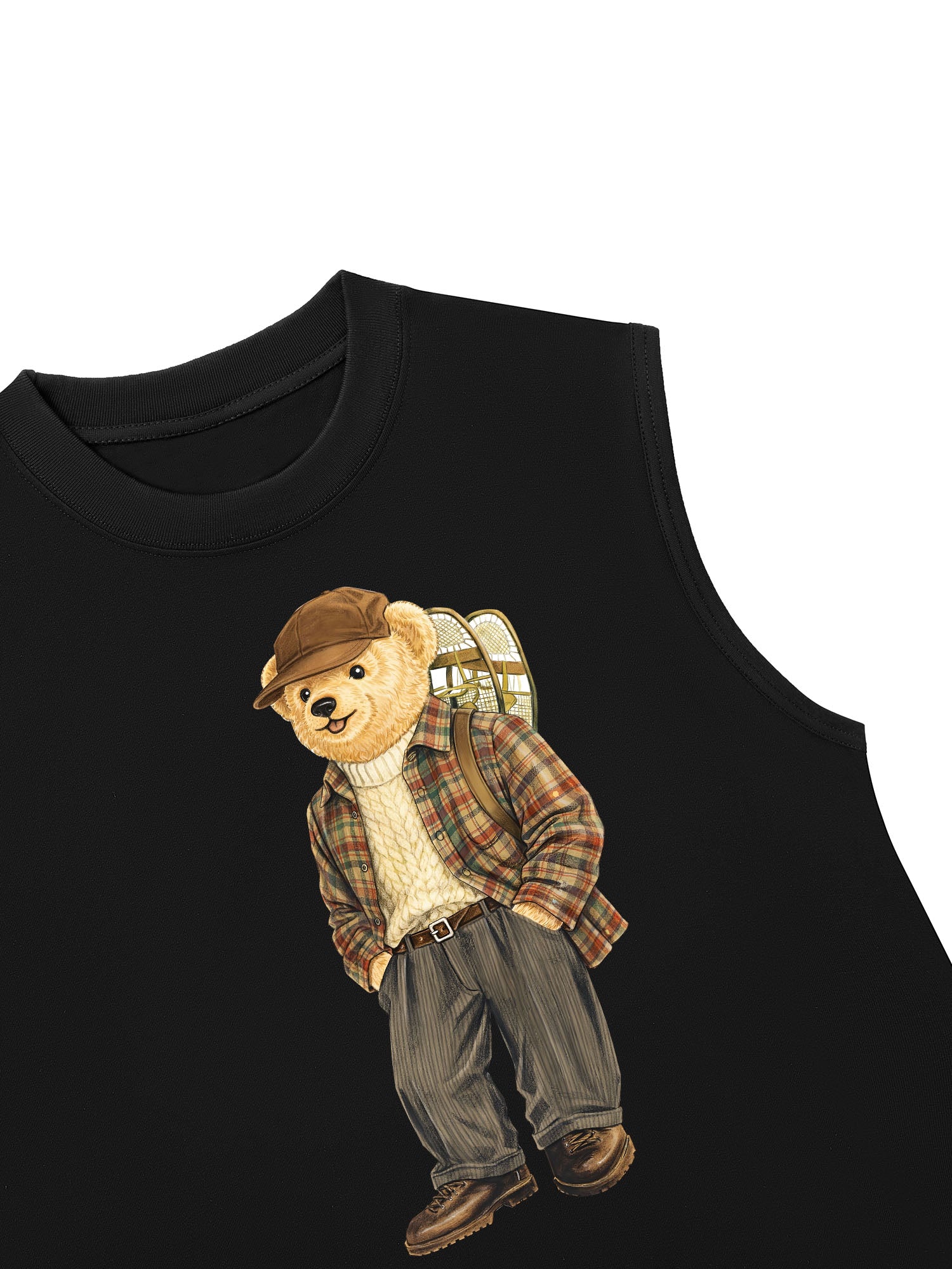 Áo Ba Lỗ Relaxed Fit Travel Vloger Bear
