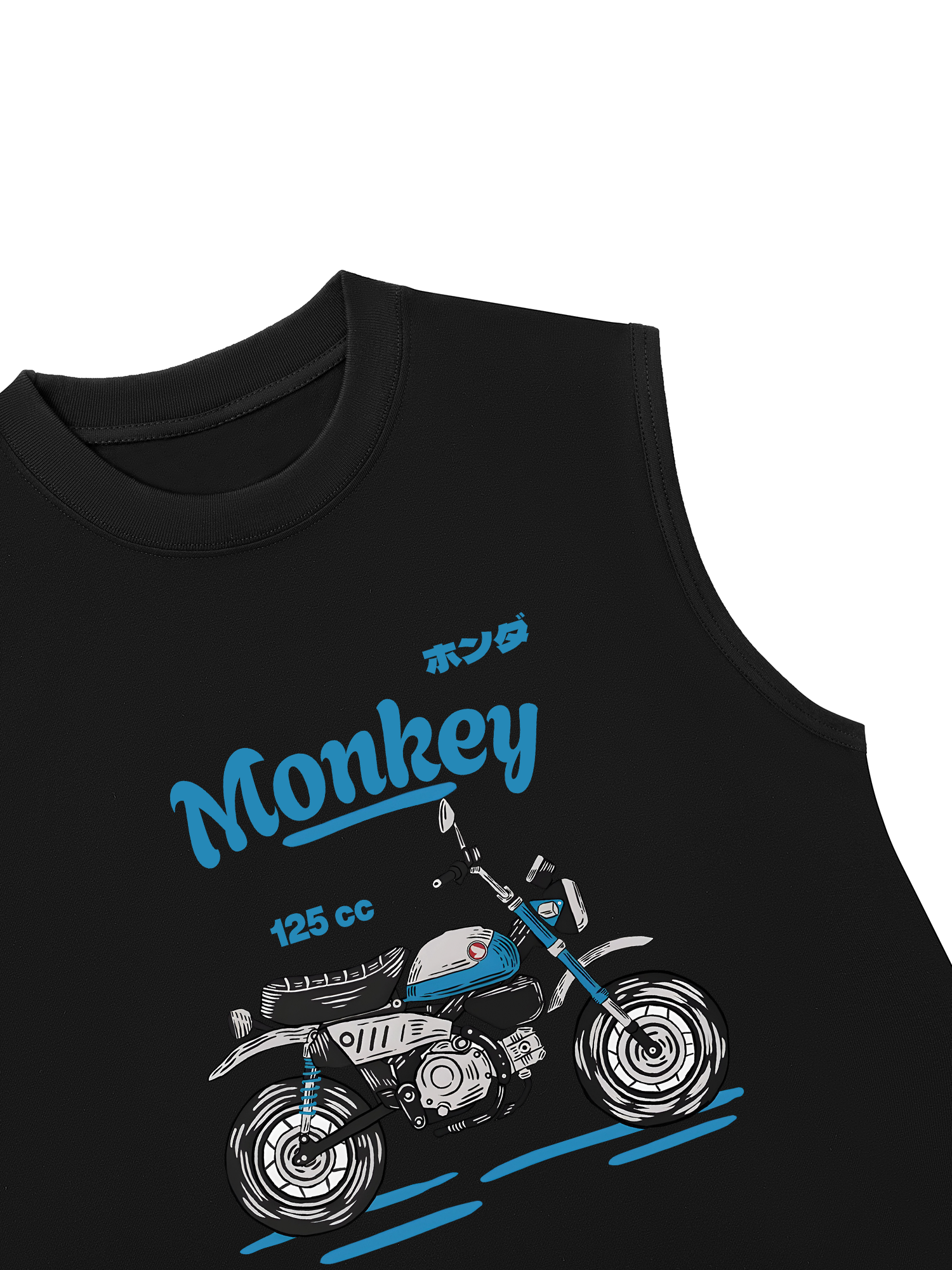Áo Ba Lỗ Relaxed Fit Monkey 125cc Blue