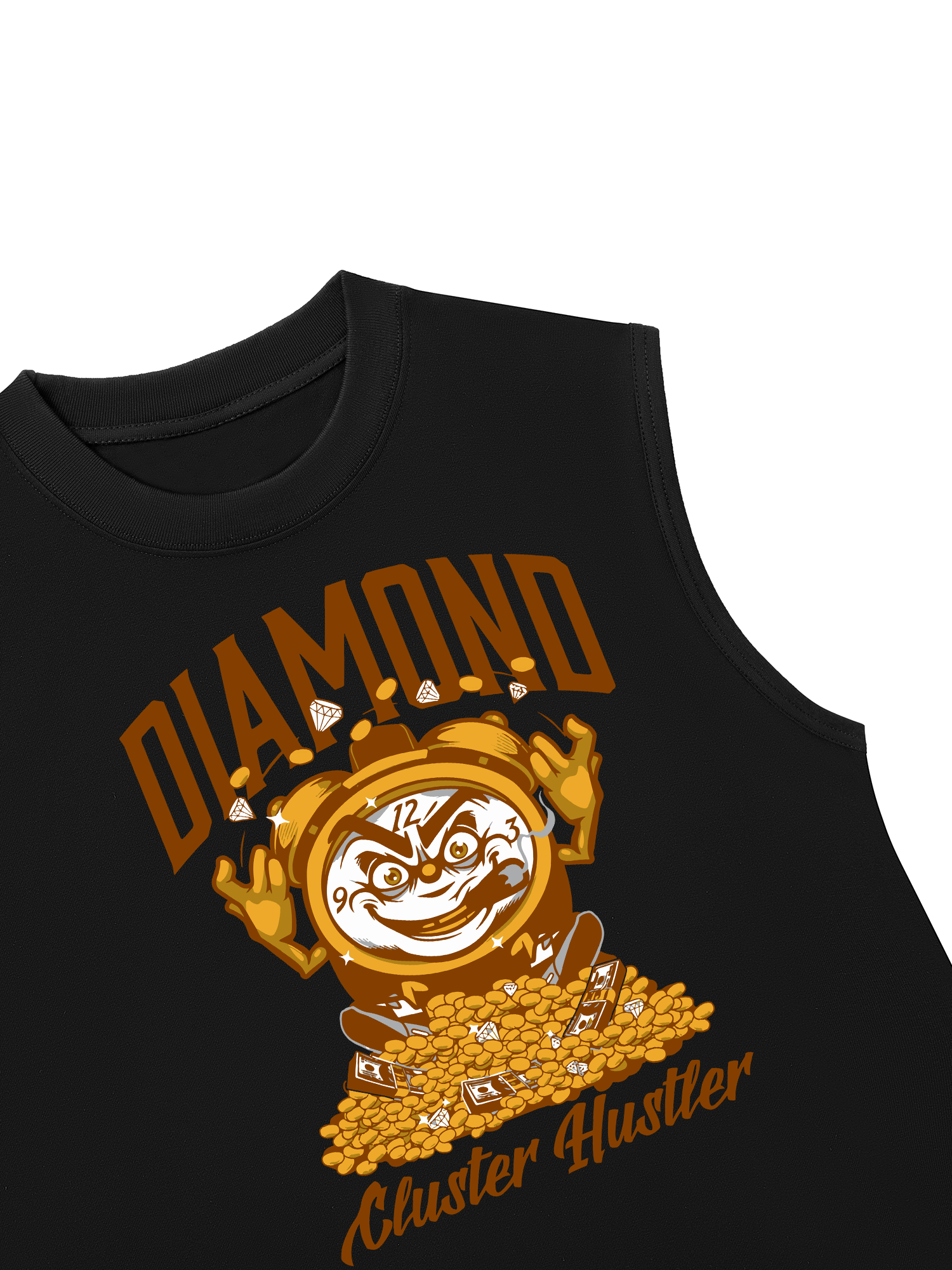 Áo Ba Lỗ Relaxed Fit Money Diamond Cluster Hustler
