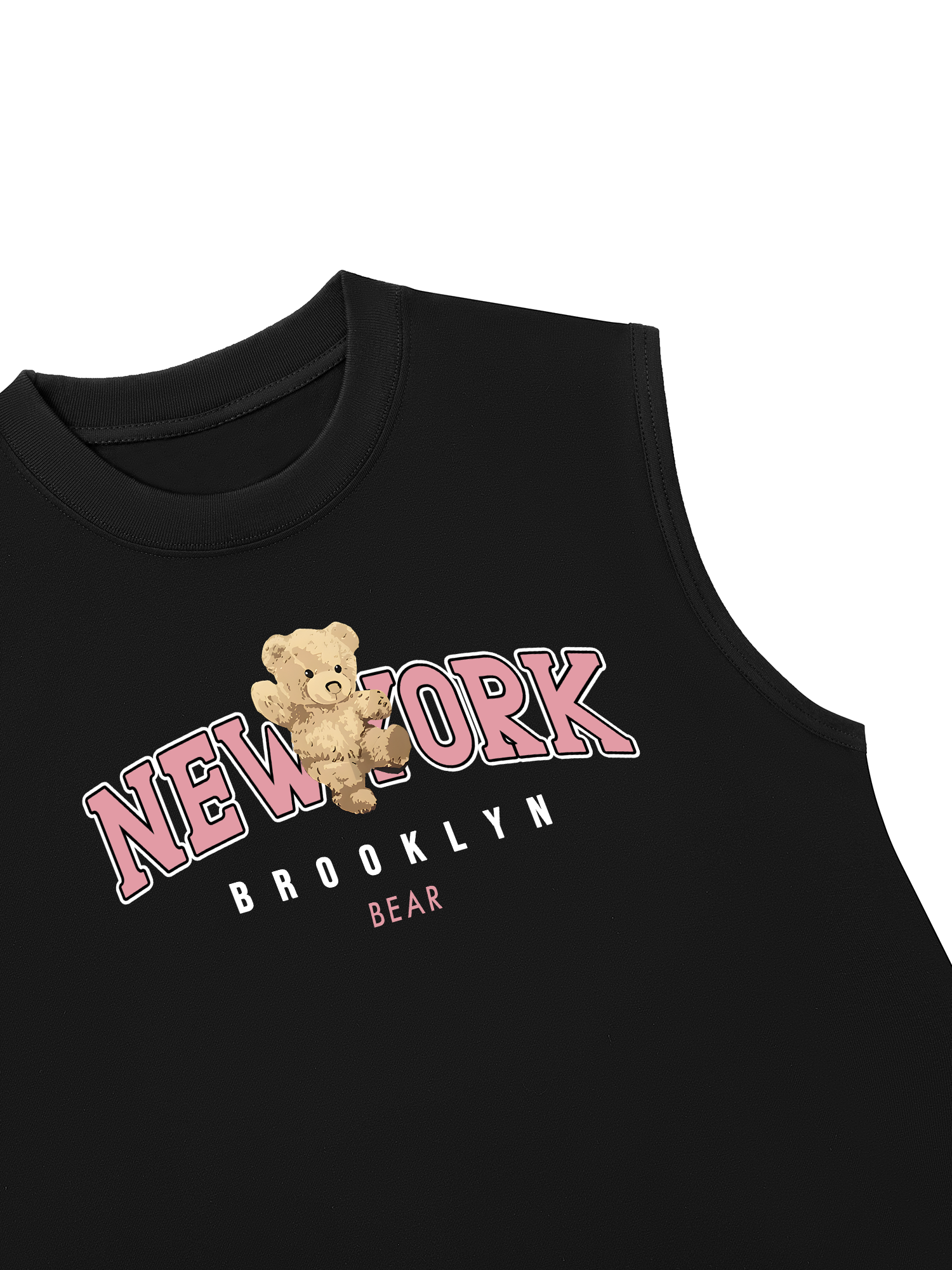 Áo Ba Lỗ Relaxed Fit City Pink New York Bear
