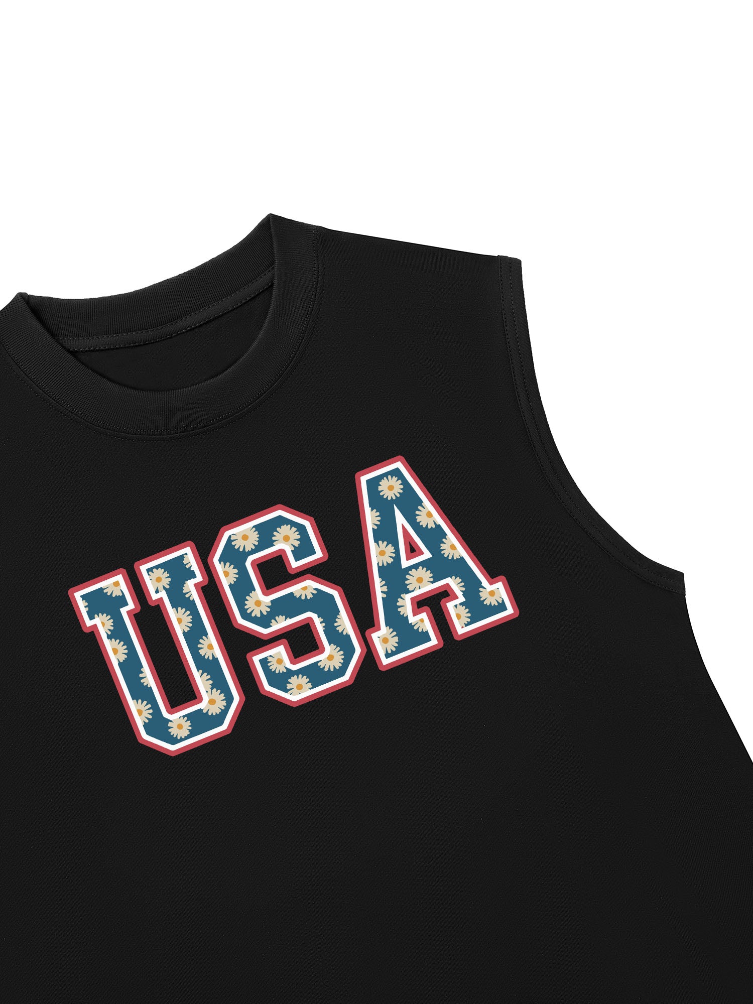 Áo Ba Lỗ Relaxed Fit USA Daisy Season