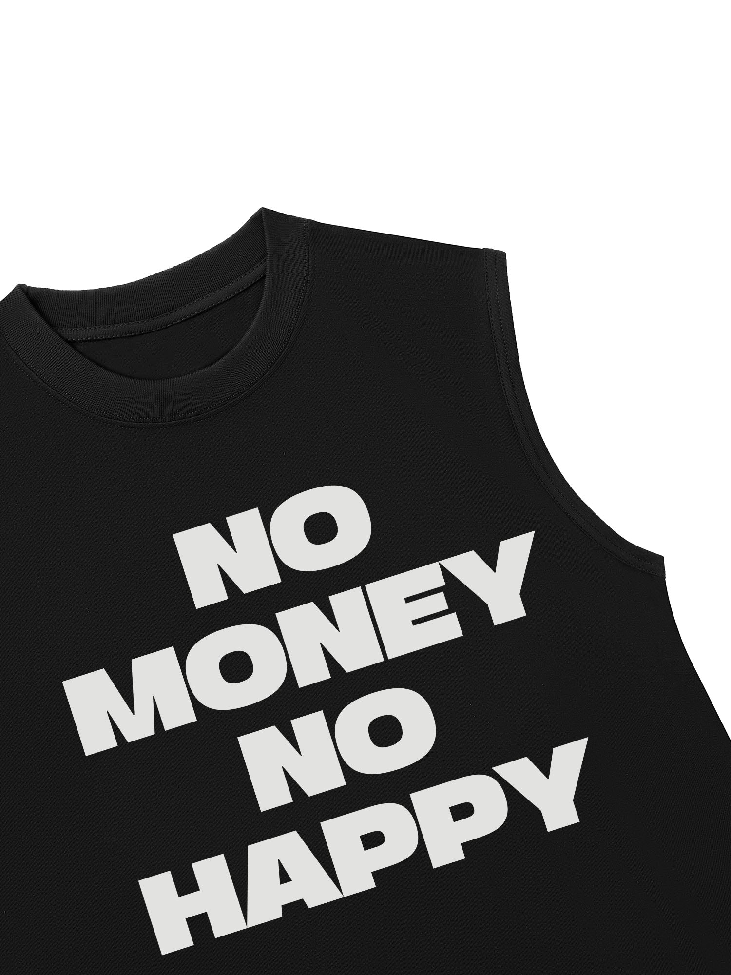 Áo Ba Lỗ Relaxed Fit No Money No Happy