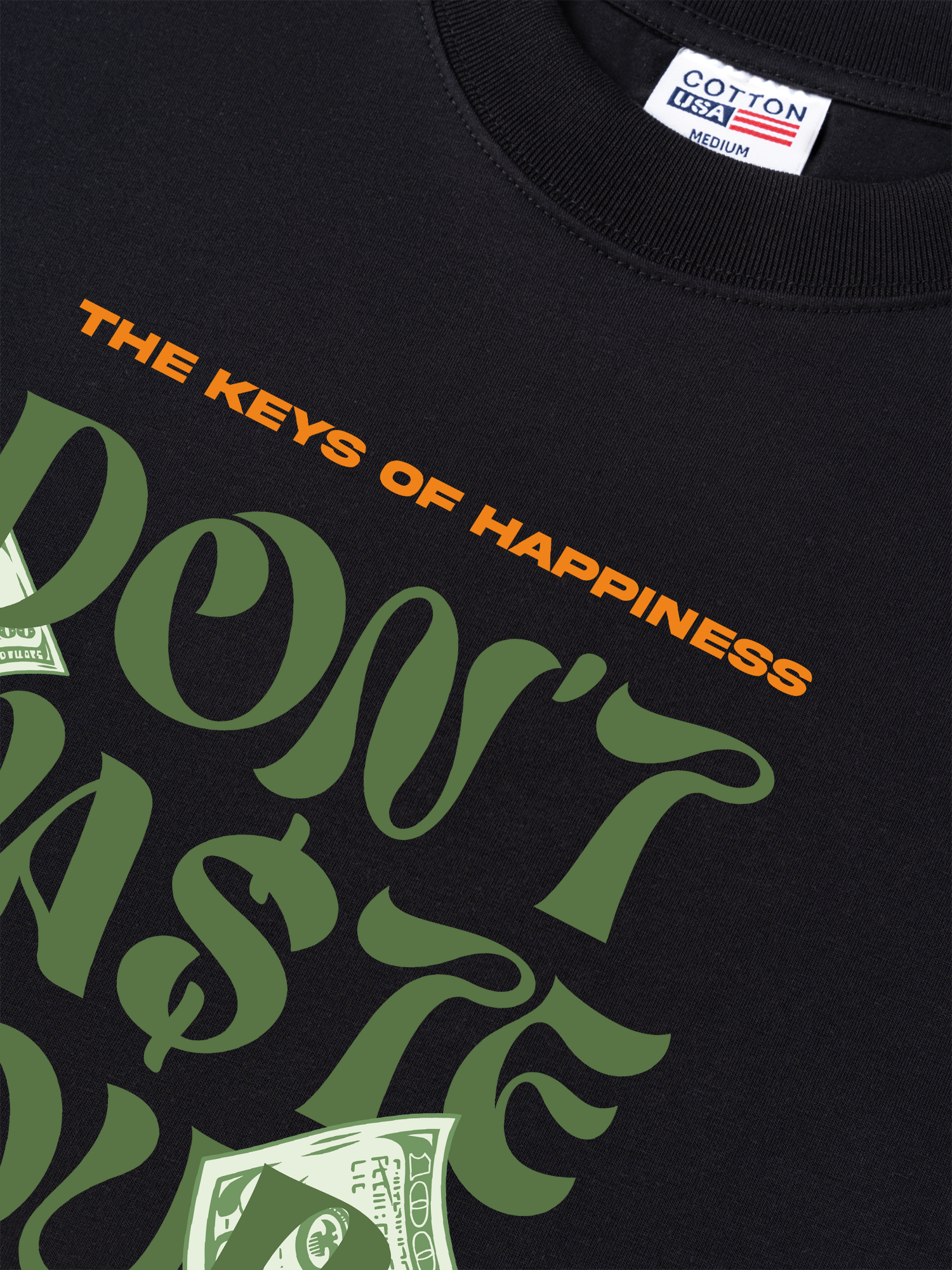 Áo Thun Relaxed Fit Money The Keys Of Happiness