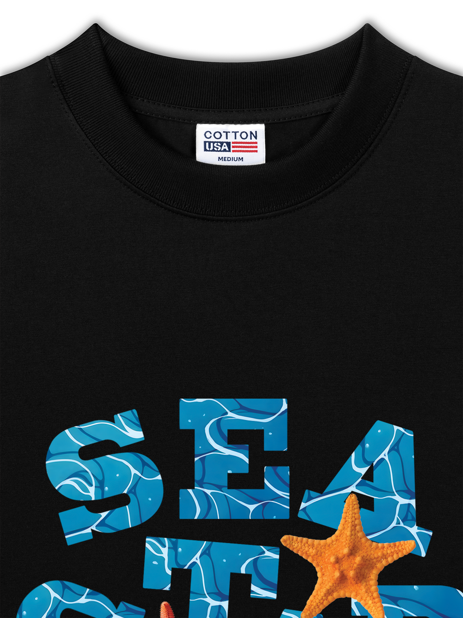 Áo Thun Relaxed Fit Tropical Starfish Parrty Sea Water