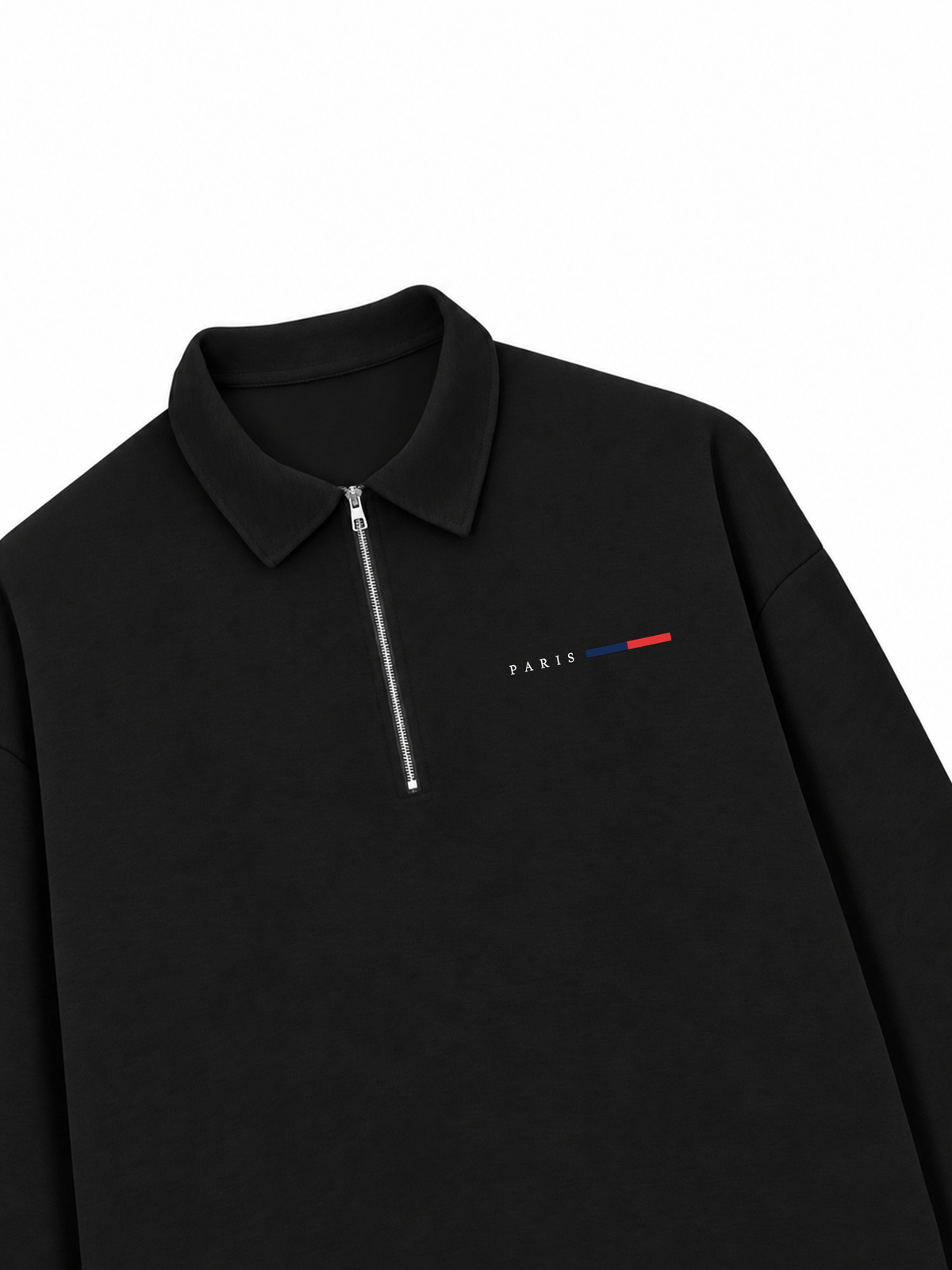Áo Sweater Polo Nỉ Hai Da City Paris Basic Logo