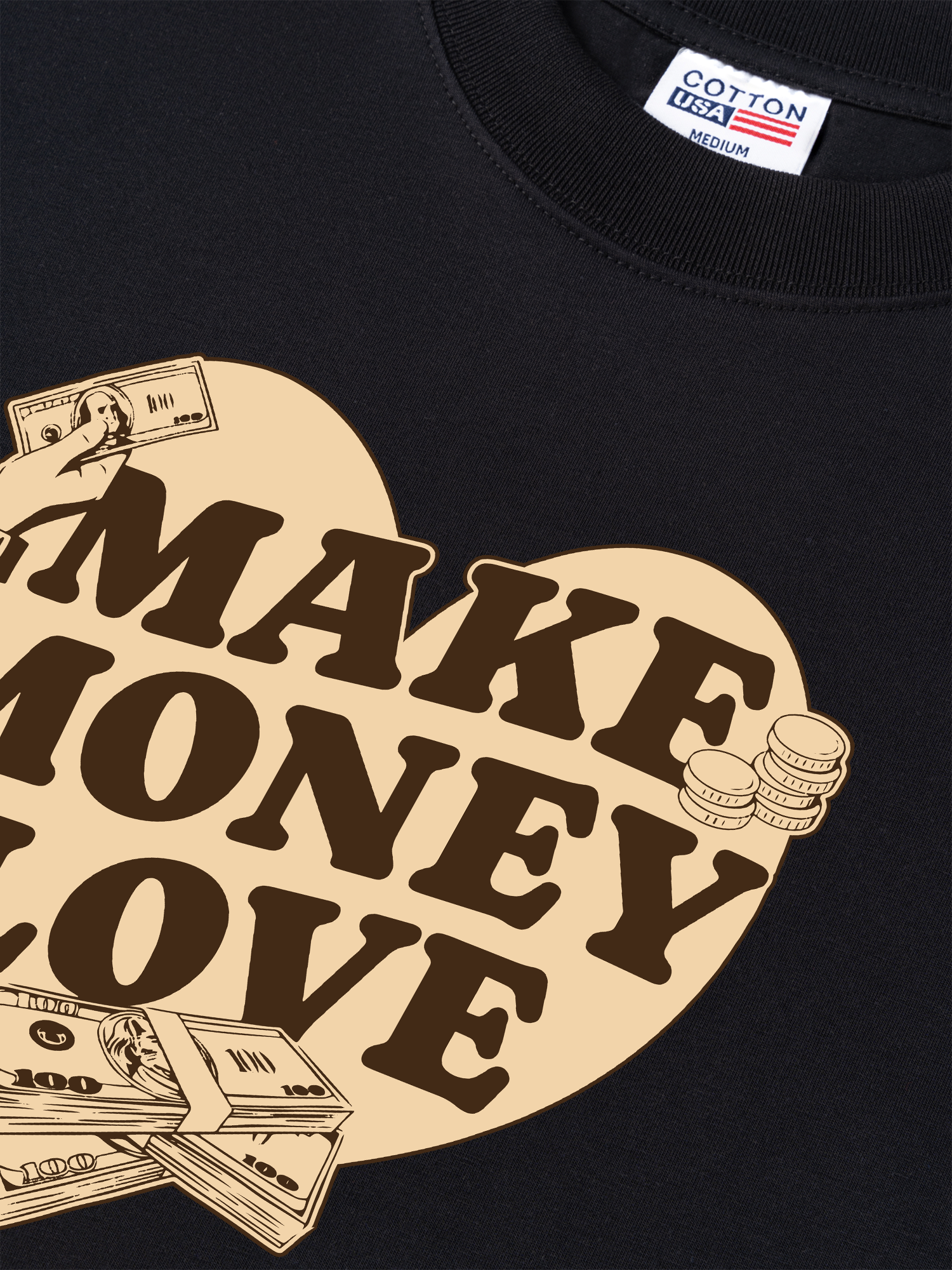 Áo Thun Relaxed Fit Money Make Money Love