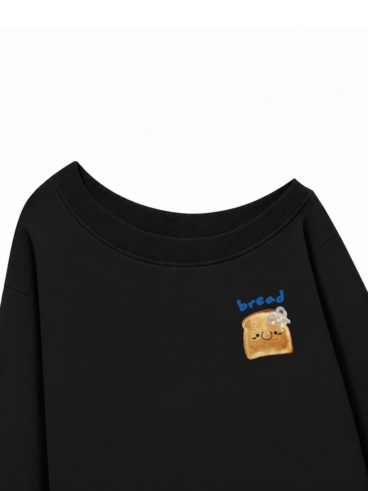 Áo Sweater Lệch Vai Nỉ Hai Da Bread With Bow