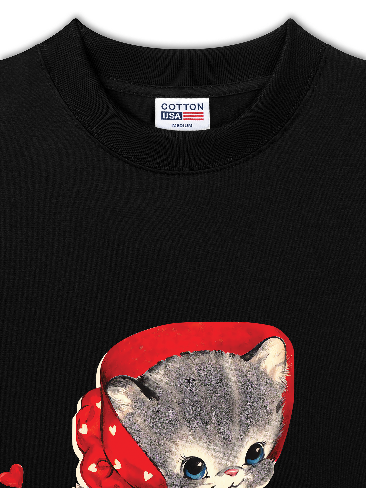 Áo Thun Relaxed Fit Soft Paw Cute Cat