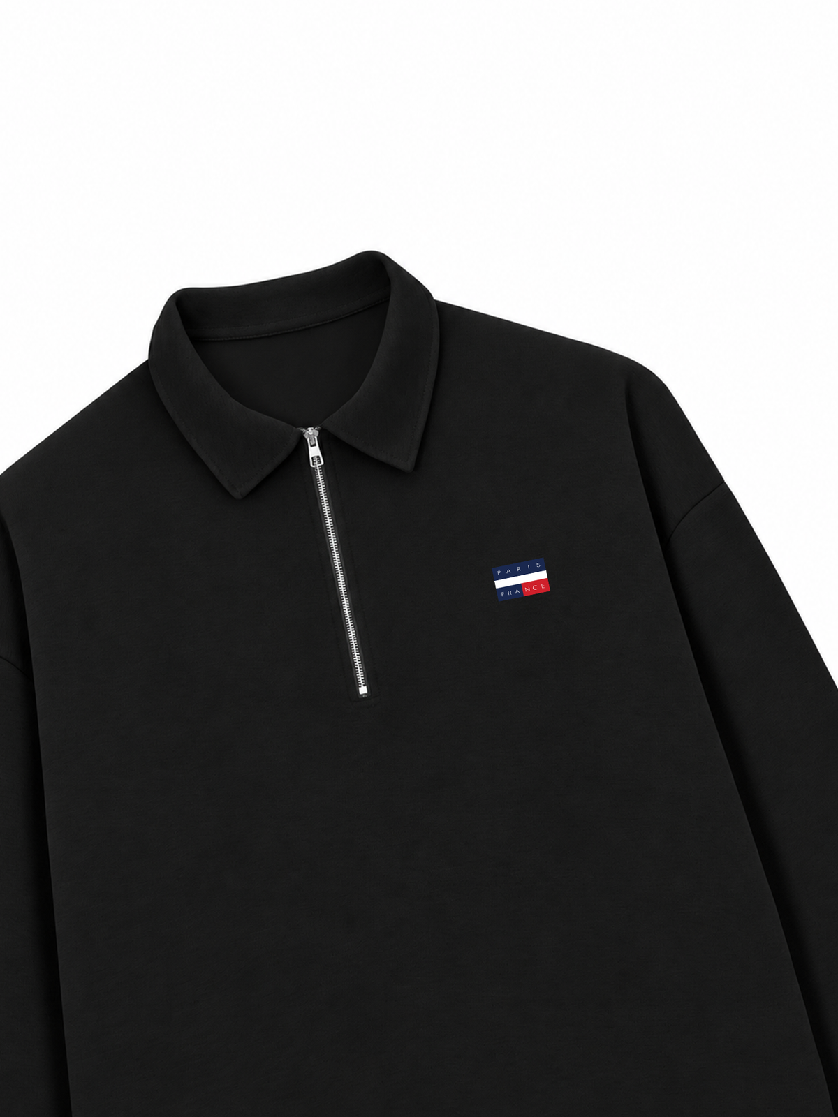 Áo Sweater Polo Nỉ Hai Da Paris France Flag