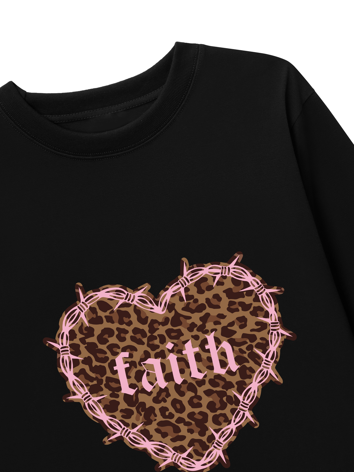 Áo Thun Dài Tay Urban Leopard Faith Heart