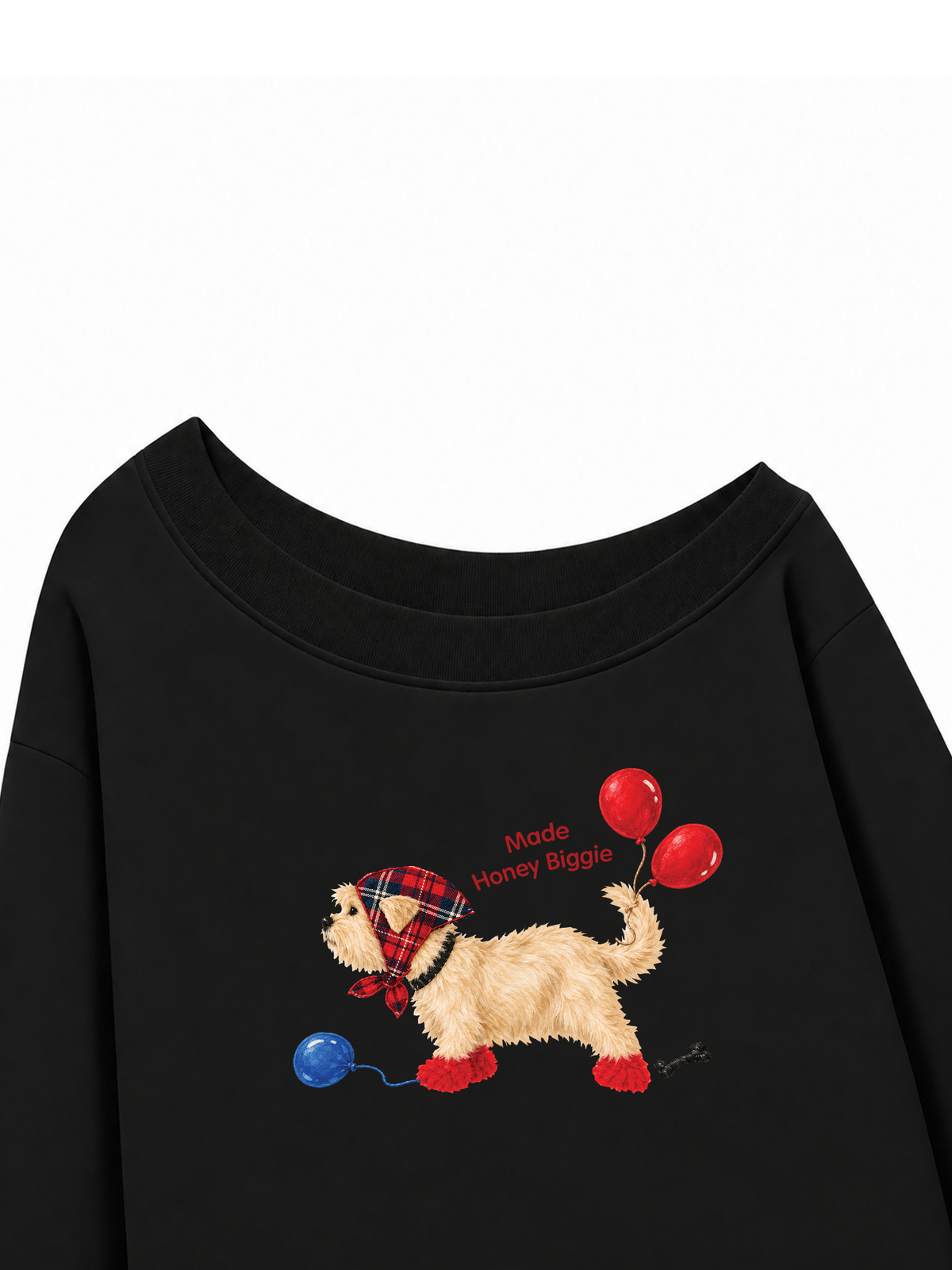 Áo Sweater Lệch Vai Nỉ Hai Da Made Honey Biggie