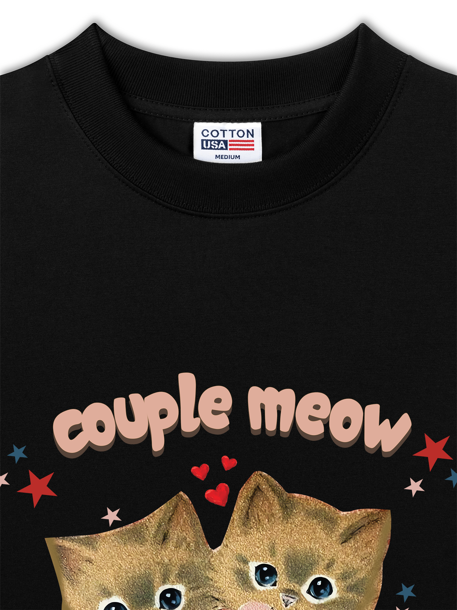 Áo Thun Relaxed Fit Soft Paw Couple Meow