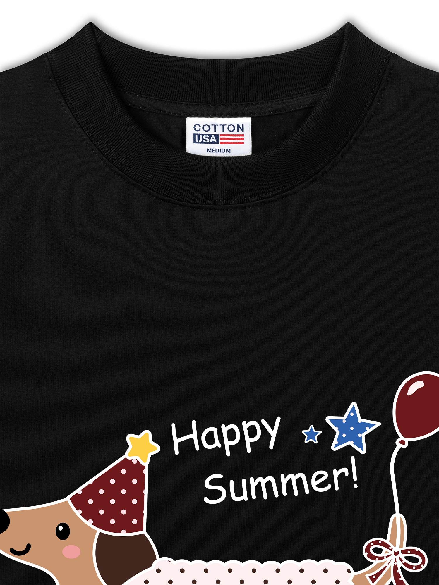 Áo Thun Relaxed Fit Dotty Mood Happy Summer Dog