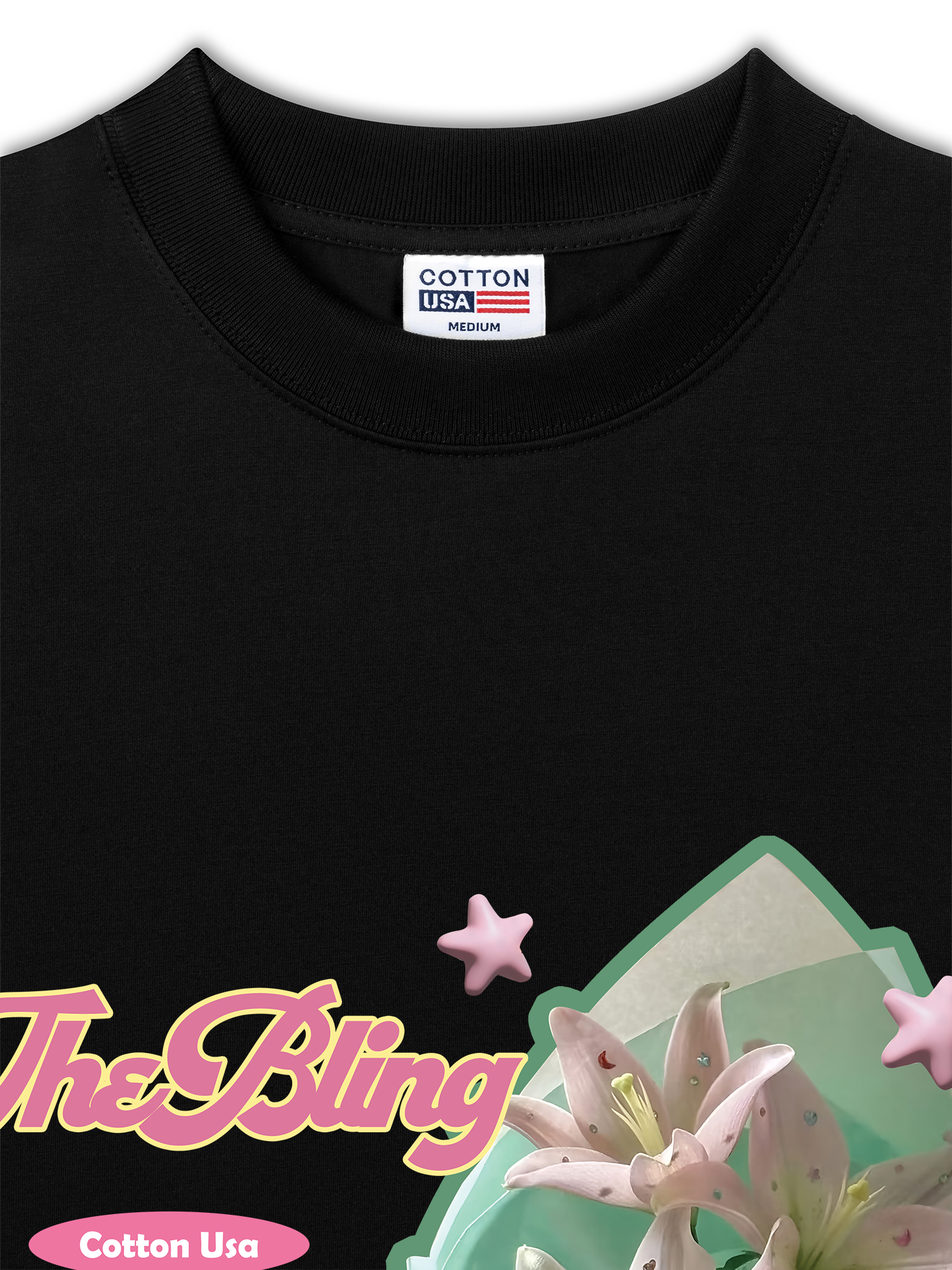 Áo Thun Relaxed Fit Bling The Bling Pink Lily