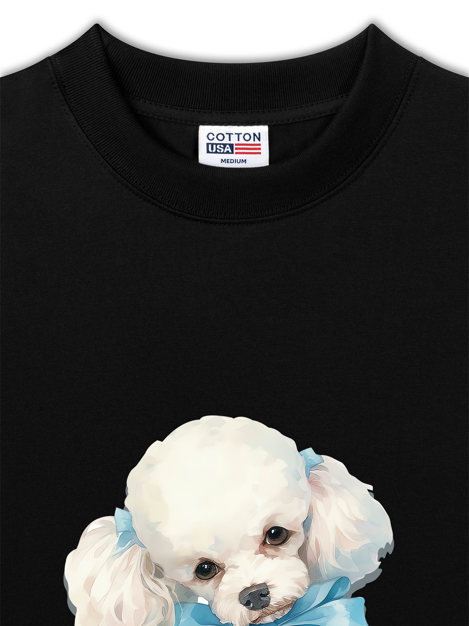 Áo Thun Relaxed Fit Soft Paw Cute Blue Puppy