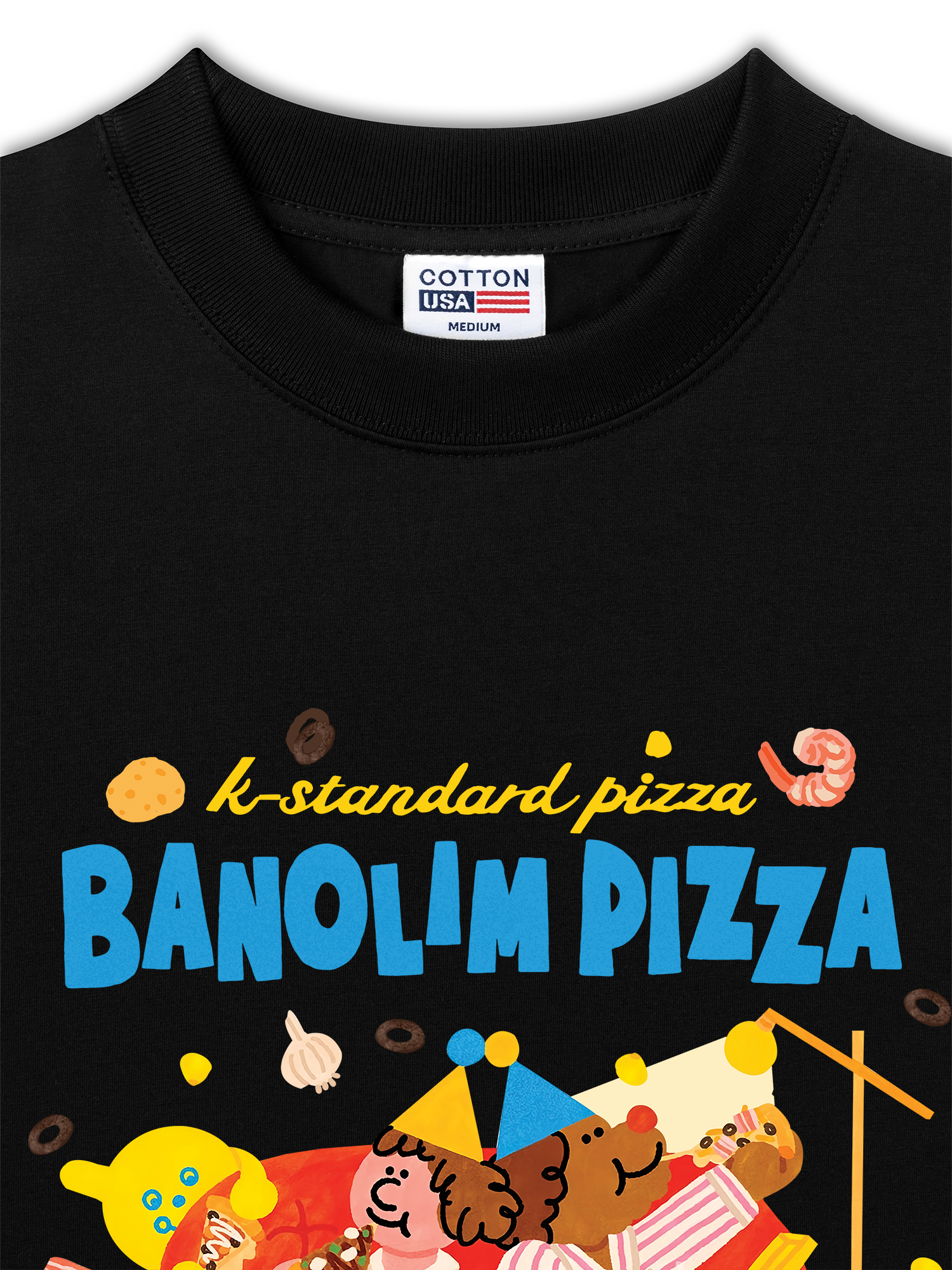 Áo Thun Relaxed Fit Yummy Mood Banolim Pizza