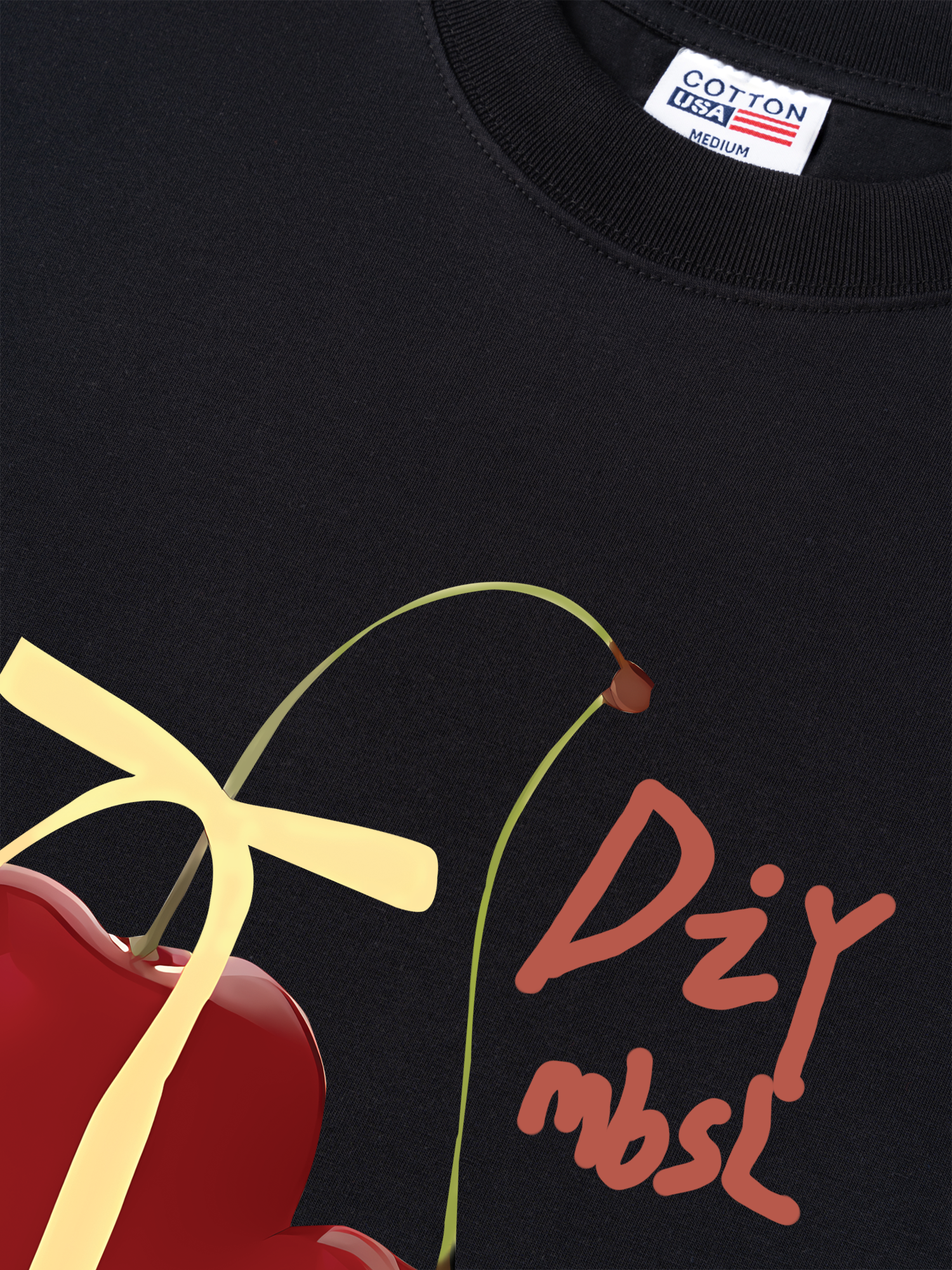 Áo Thun Relaxed Fit Cherry Yellow Bow