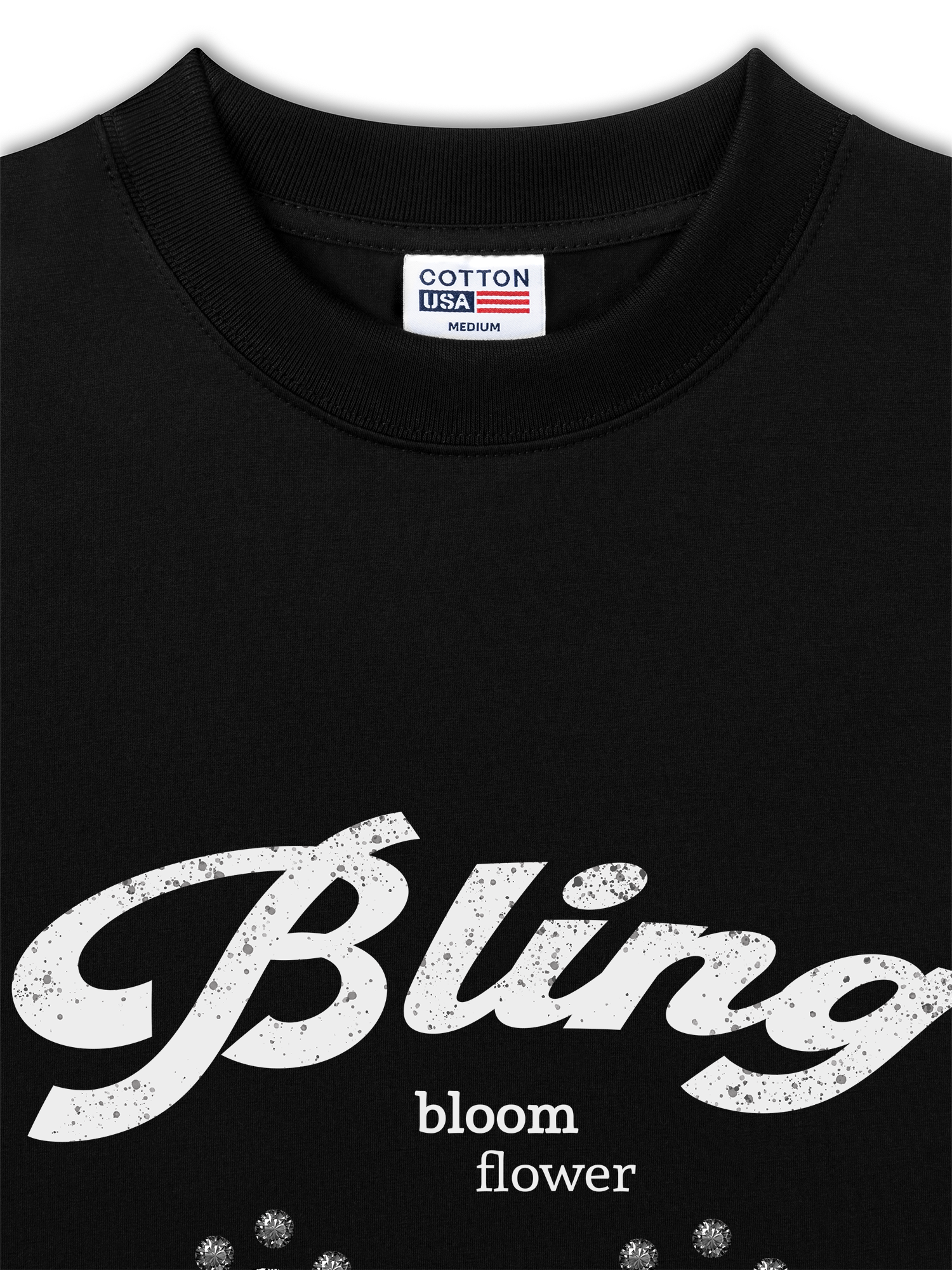 Áo Thun Relaxed Fit Bling Bloom Flower
