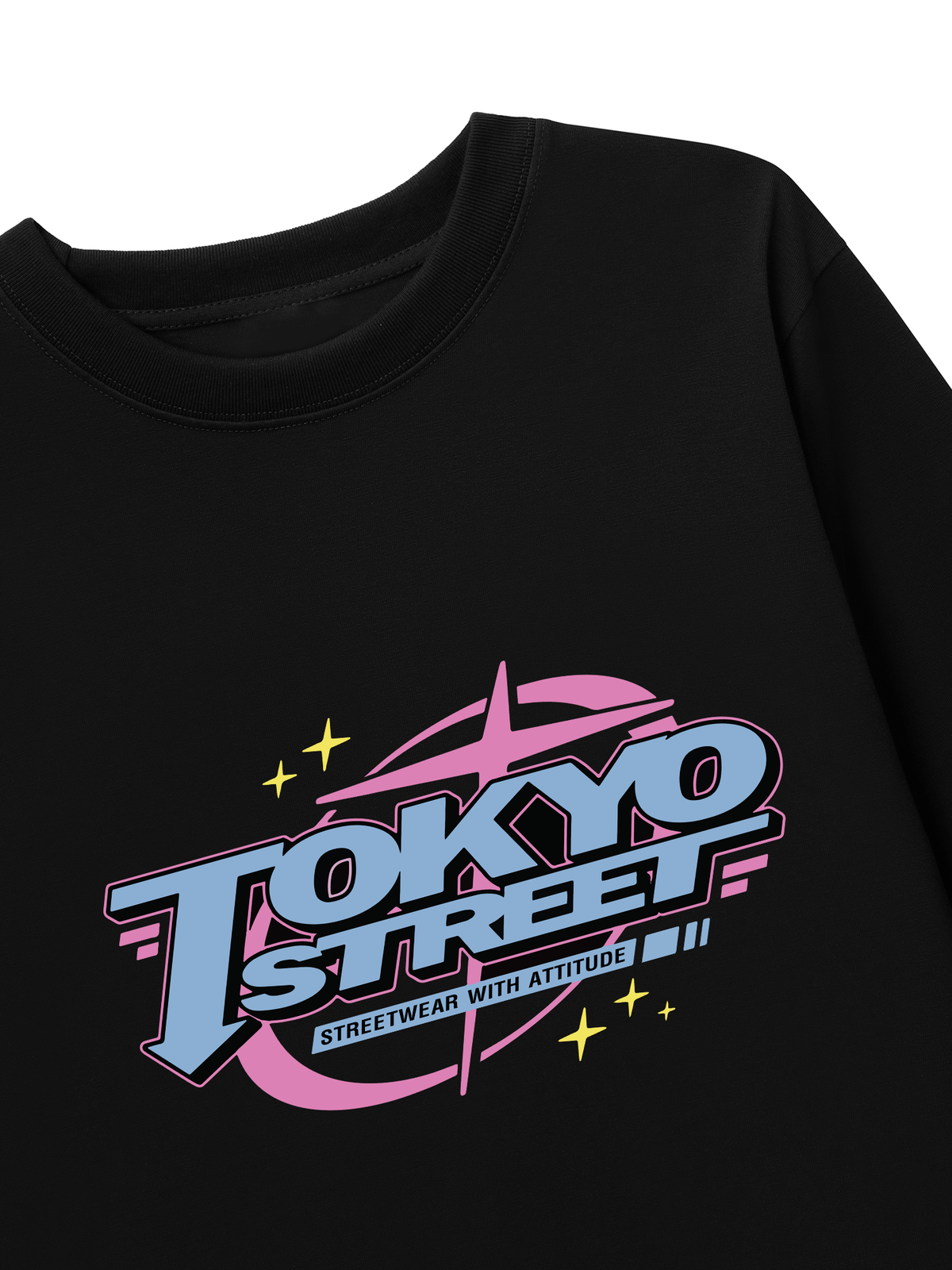 Áo Thun Dài Tay City Tokyo Streetwear With Atitude Blue