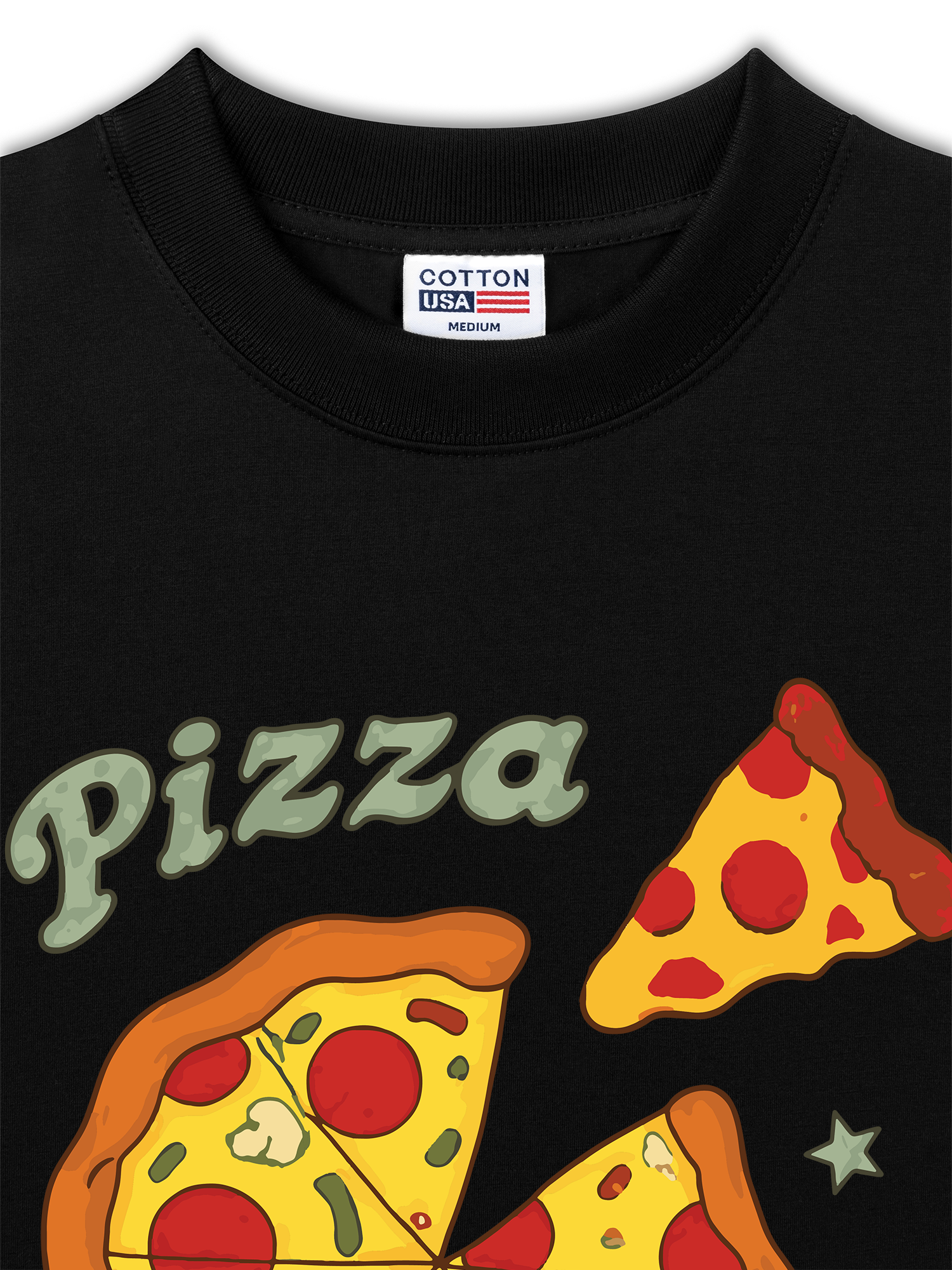 Áo Thun Relaxed Fit Yummy Mood Pizza Person