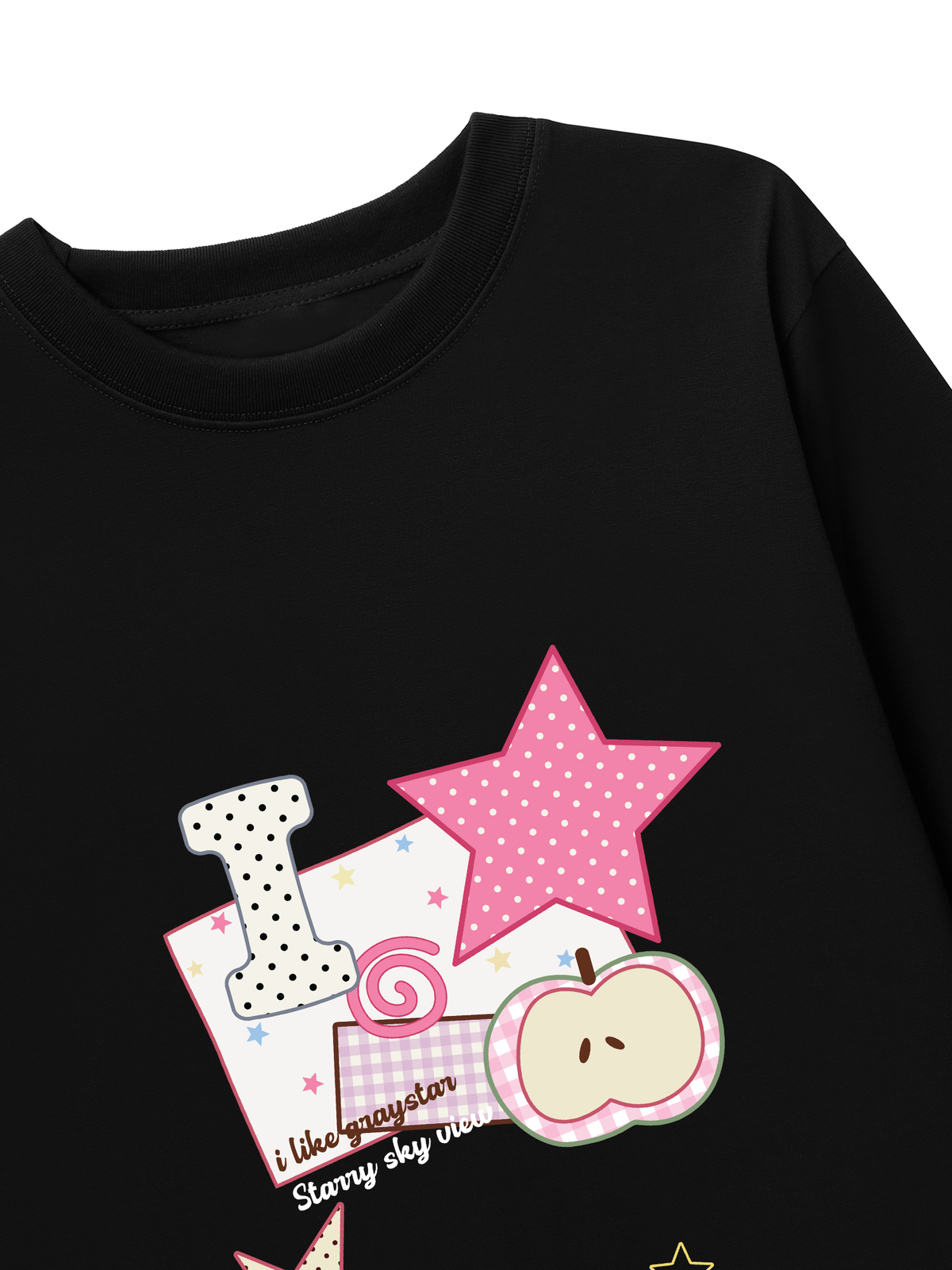 Áo Thun Dài Tay Dotty Mood Pink Star Candy