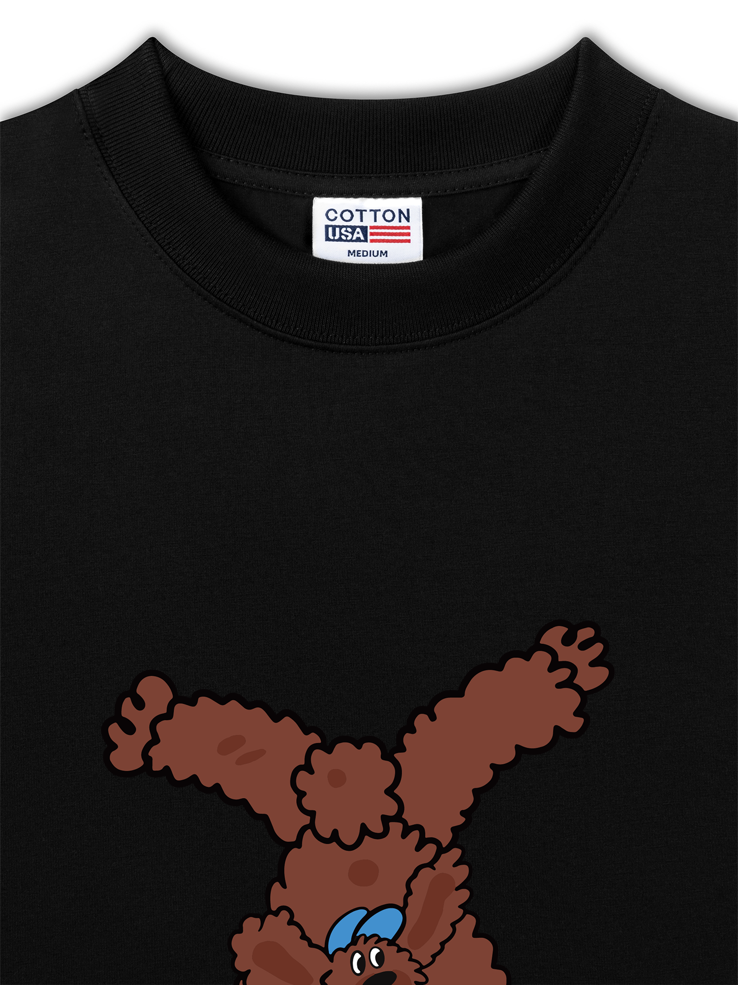 Áo Thun Relaxed Fit Soft Paw Brown Teddy