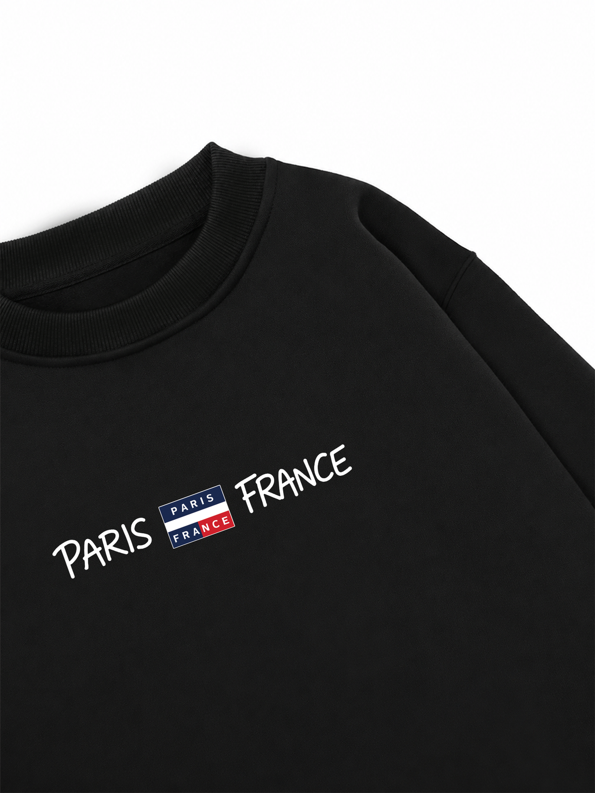 Áo Sweater Nỉ Hai Da Retro Paris France
