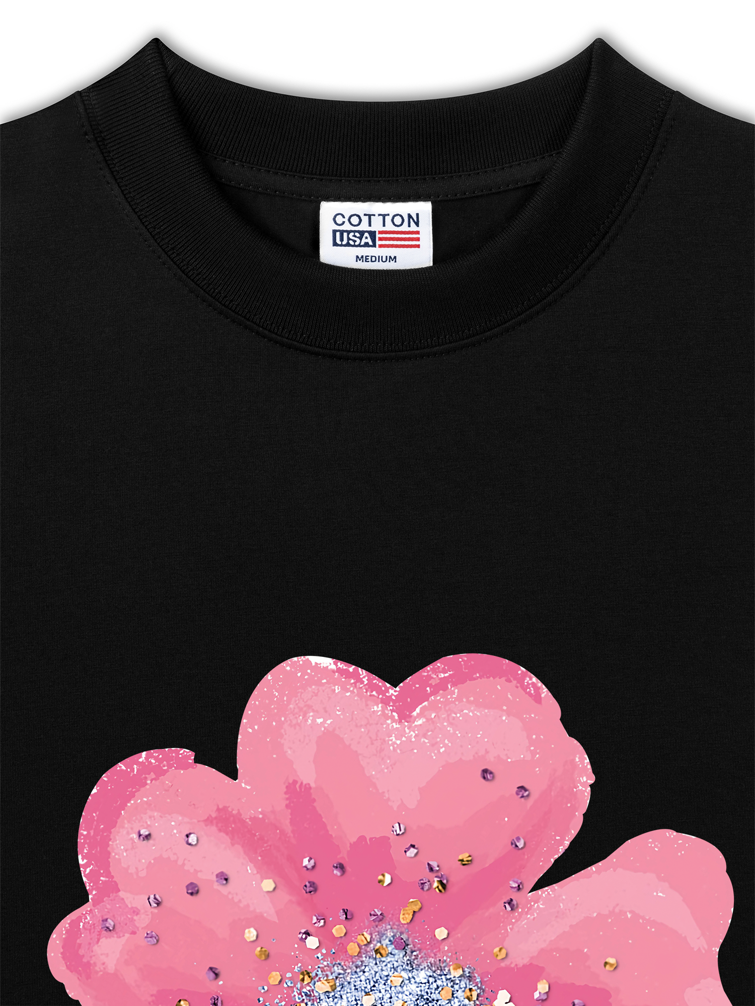Áo Thun Relaxed Fit Bling Pink Flower