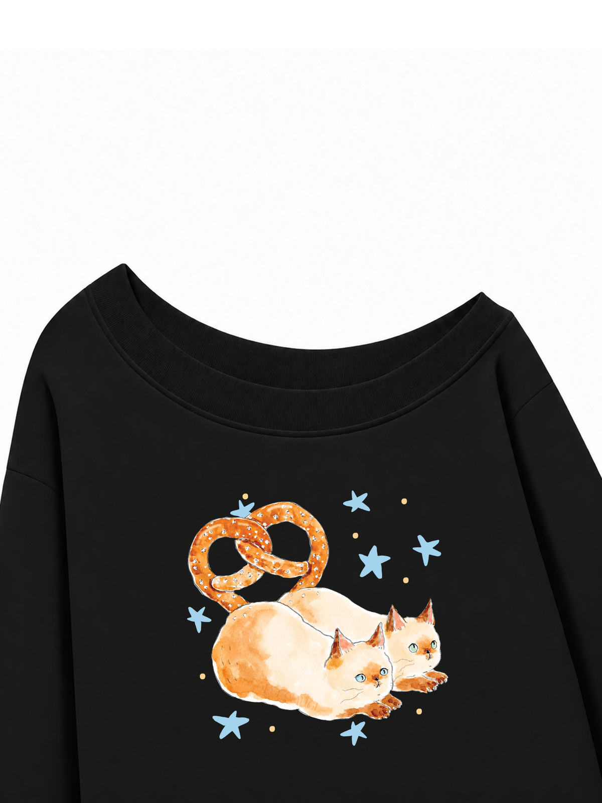 Áo Sweater Lệch Vai Nỉ Hai Da Bread Cat