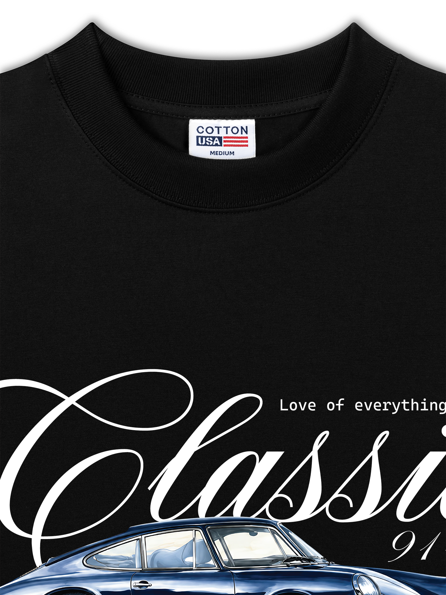 Áo Thun Relaxed Fit Car Love Of Everything Blue Classic 911