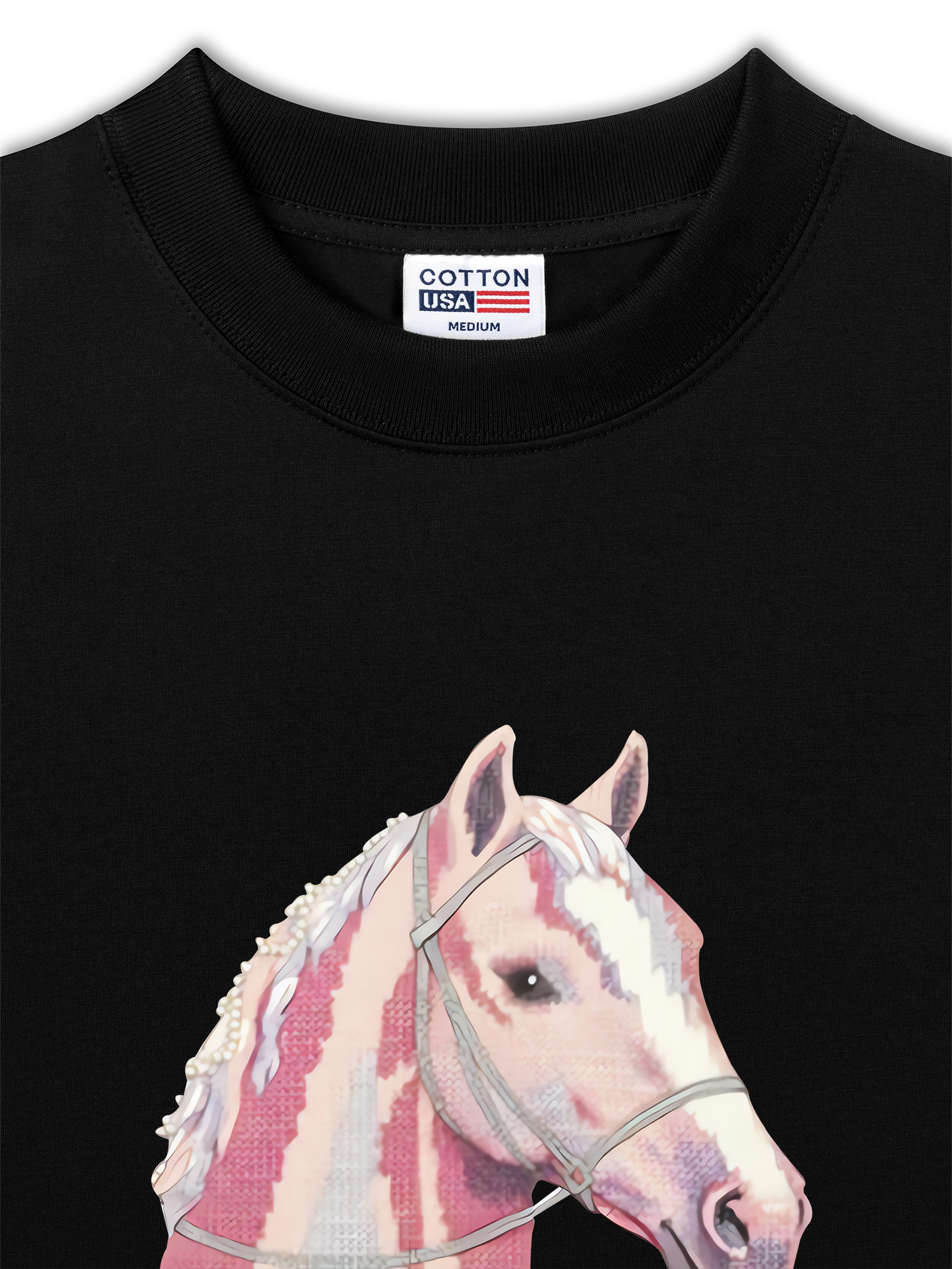 Áo Thun Relaxed Fit Cute Pink Horse