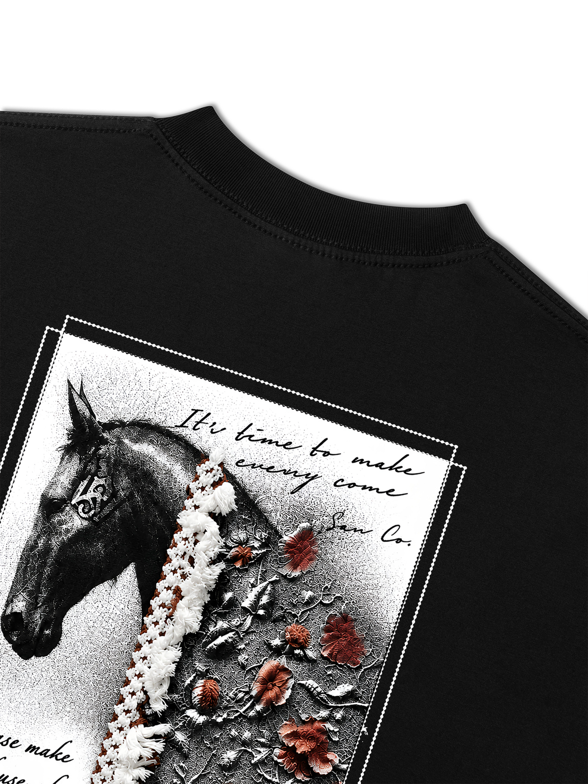 Áo Thun Relaxed Fit Floral Horse