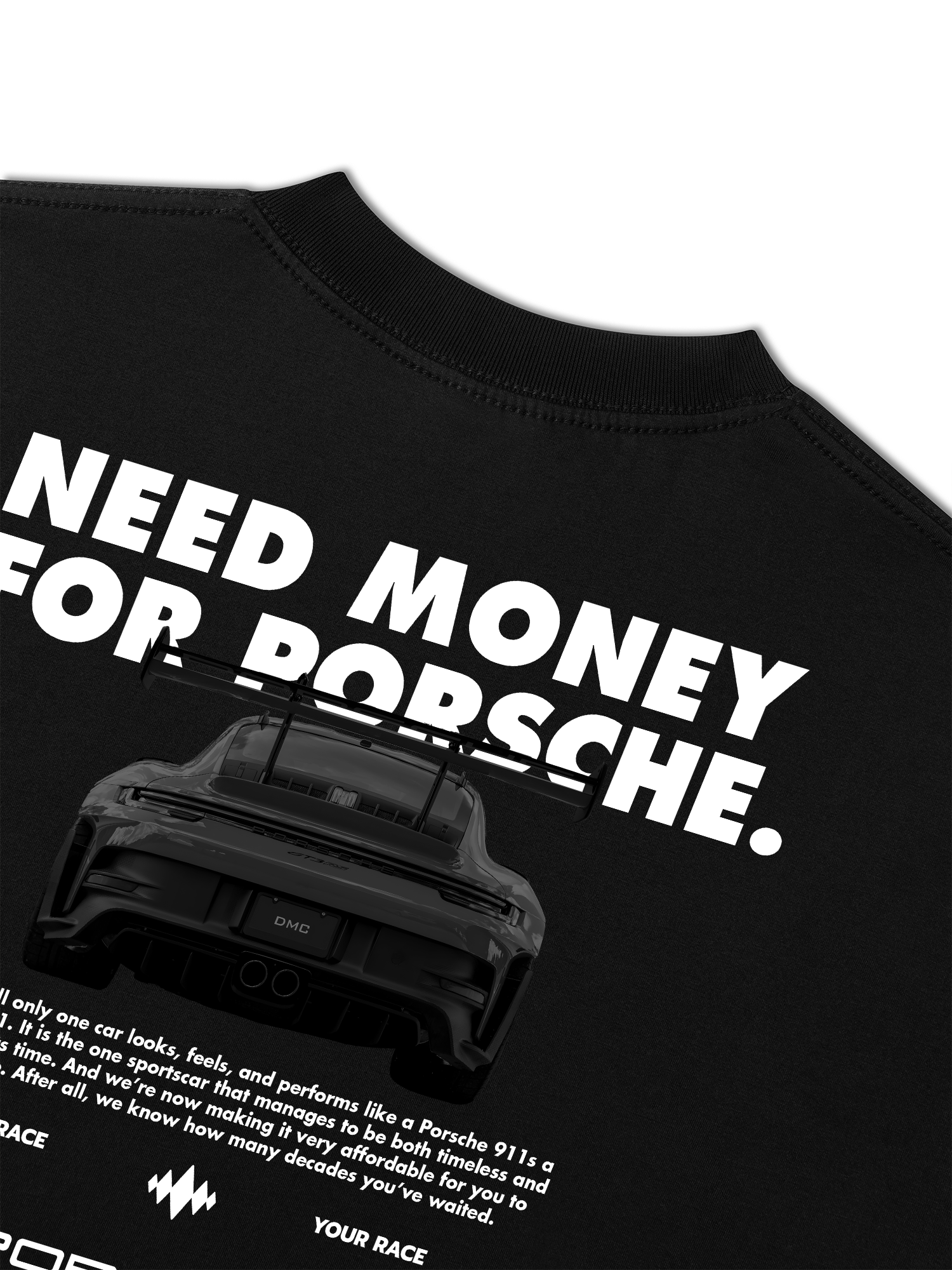 Áo Thun Relaxed Fit Porsche All Black 911 GT3RS