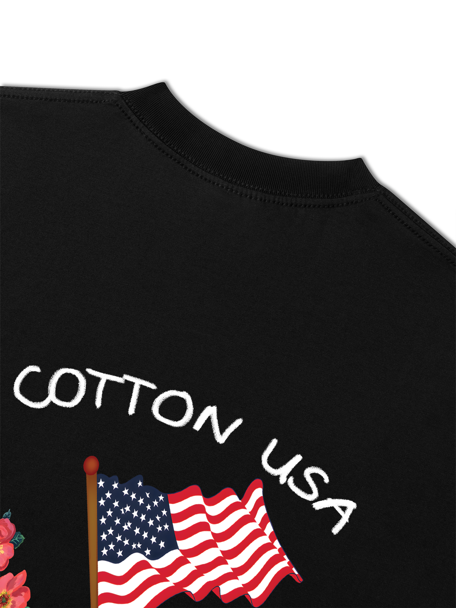 Áo Thun Relaxed Fit USA Floral Cotton USA