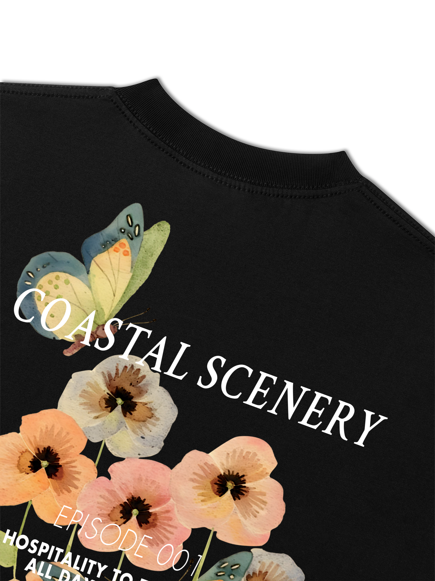 Áo Thun Relaxed Fit Floral COASTAL SCENERY