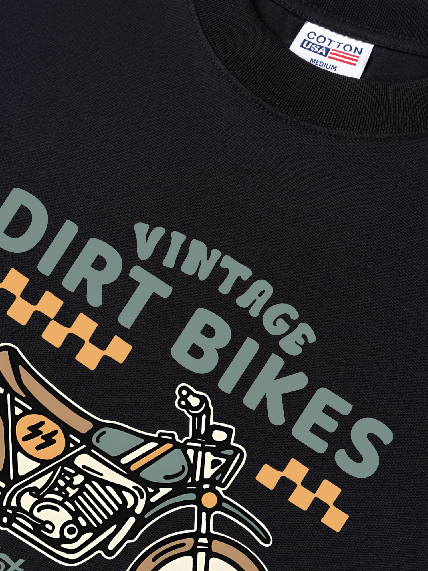 Áo Thun Relaxed Fit Motorbike Vintage Dirt Bike
