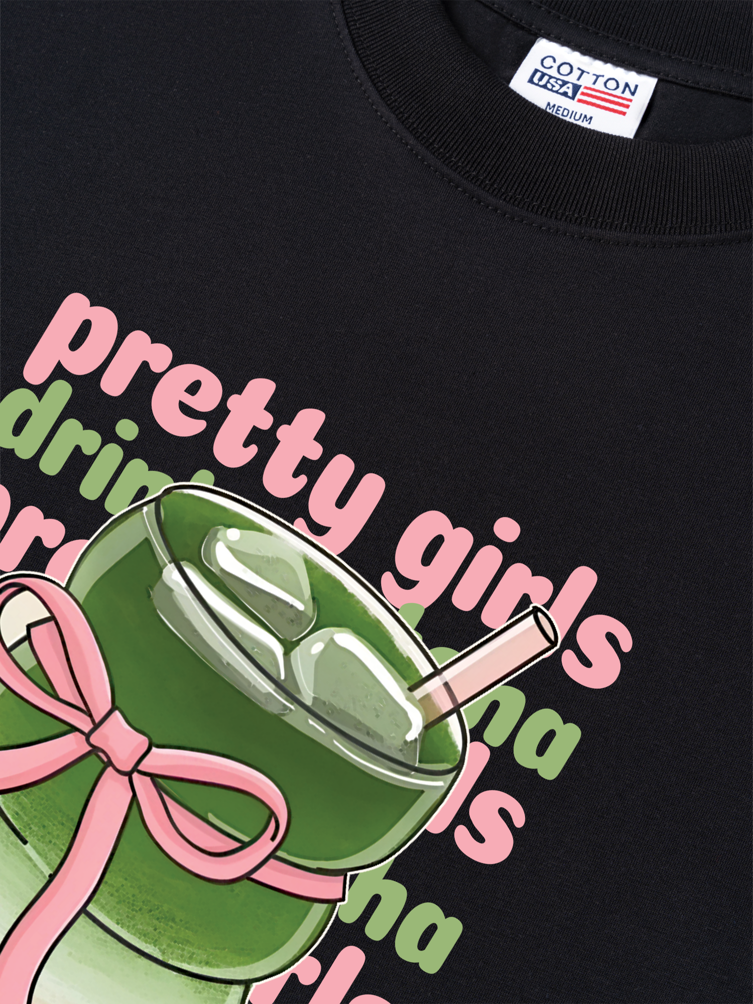 Áo Thun Relaxed Fit Daily Cup Pretty Girls Drink Matcha