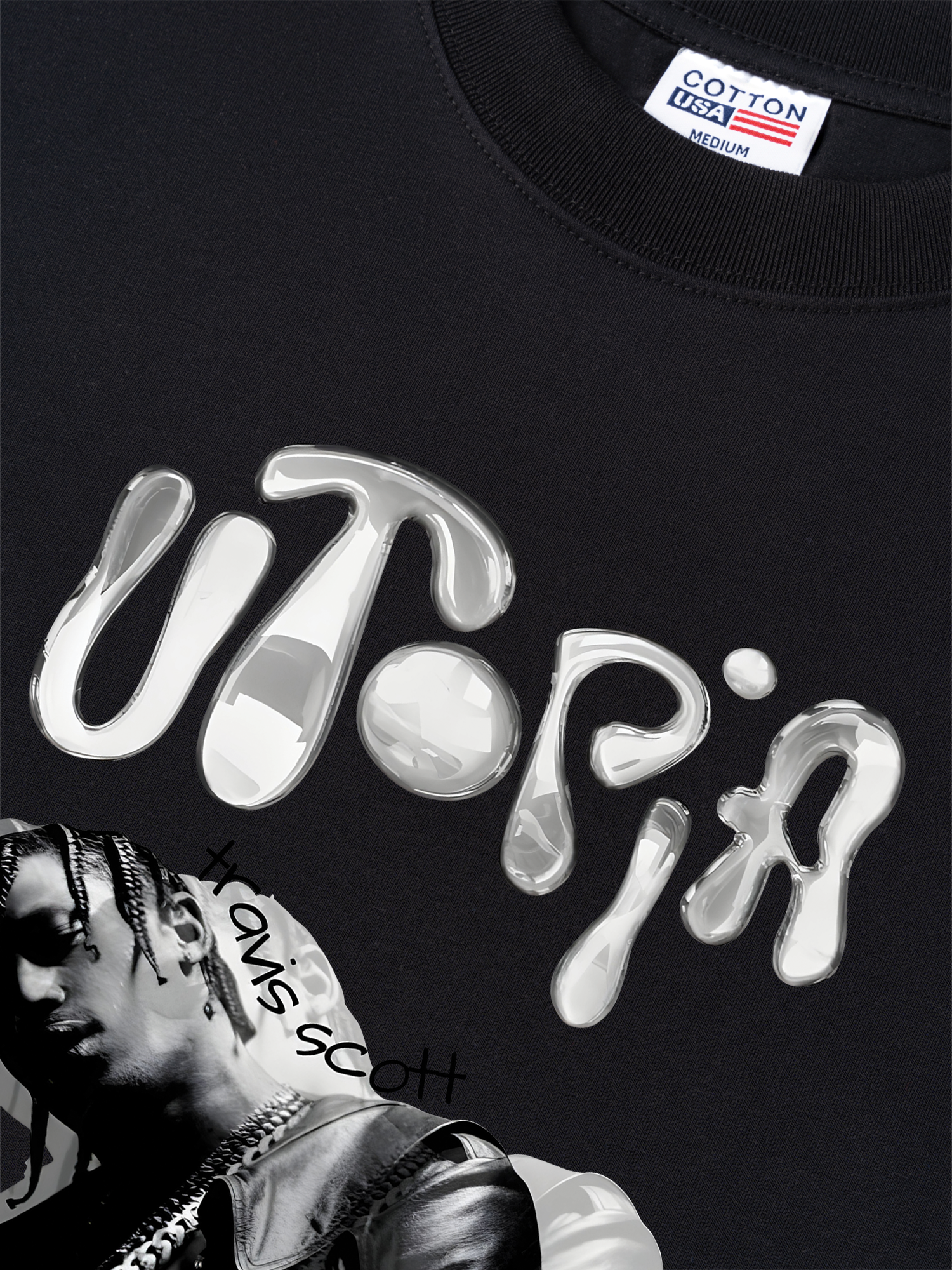 Áo Thun Relaxed Fit Rapper Travis Scott Utopia