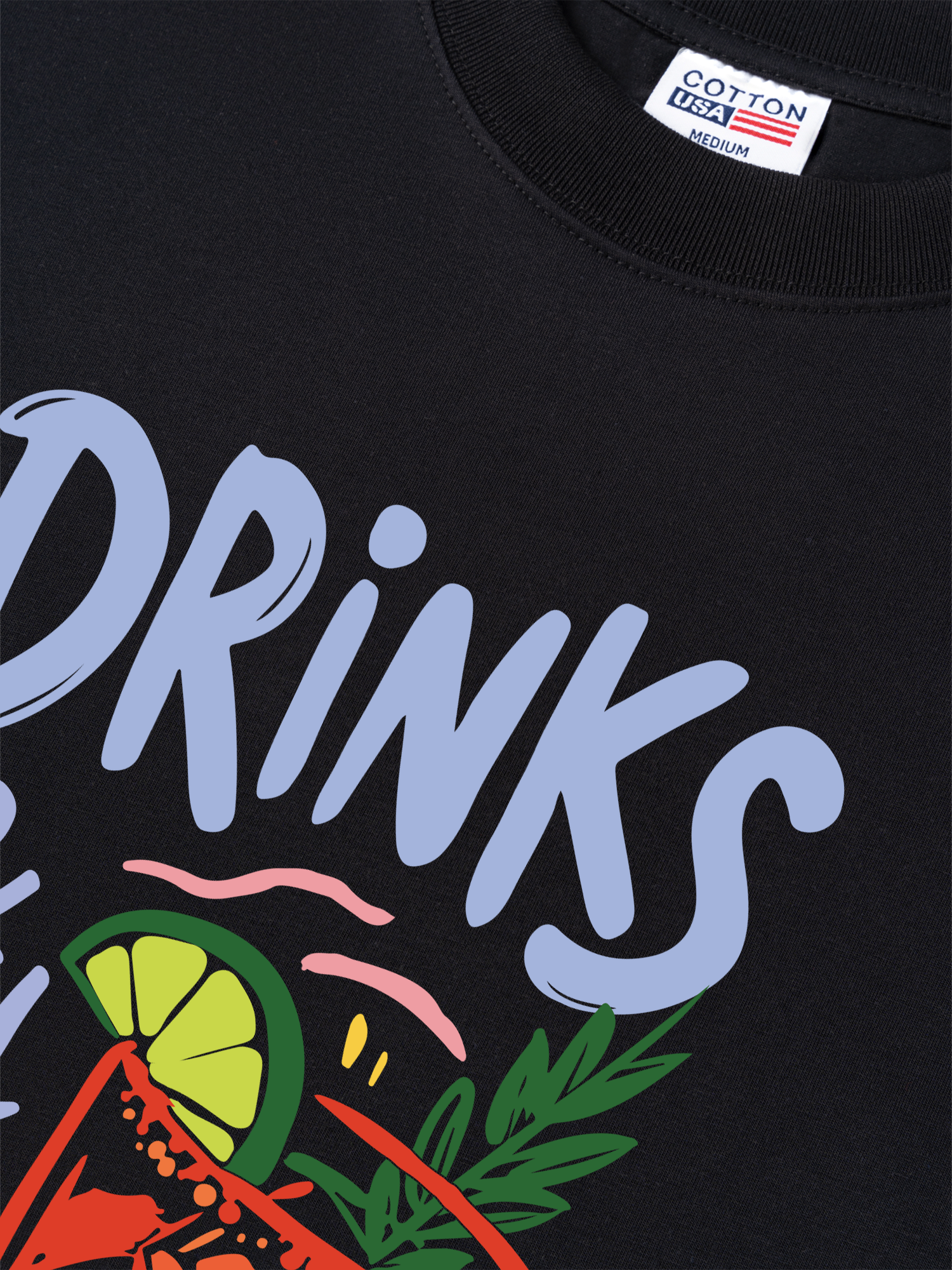 Áo Thun Relaxed Fit Drinks a & Good Vibes