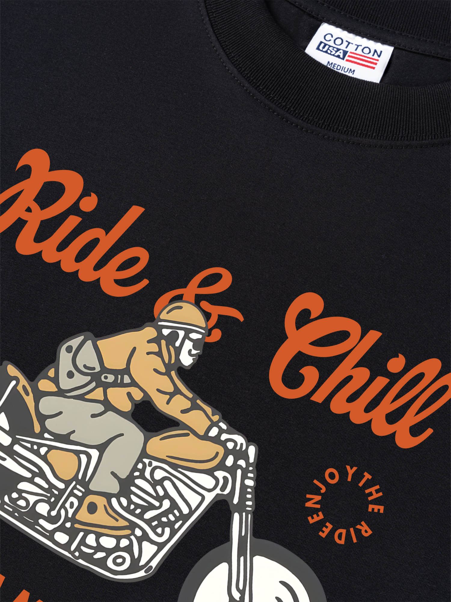 Áo Thun Relaxed Fit Motorbike Ride & Chill