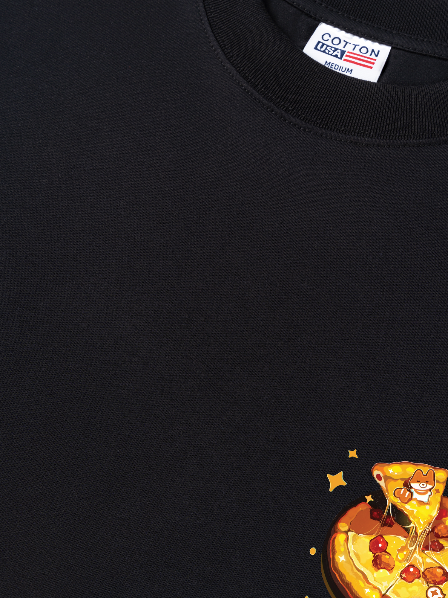 Áo Thun Relaxed Fit Yummy Mood Cute Puppy Pizza