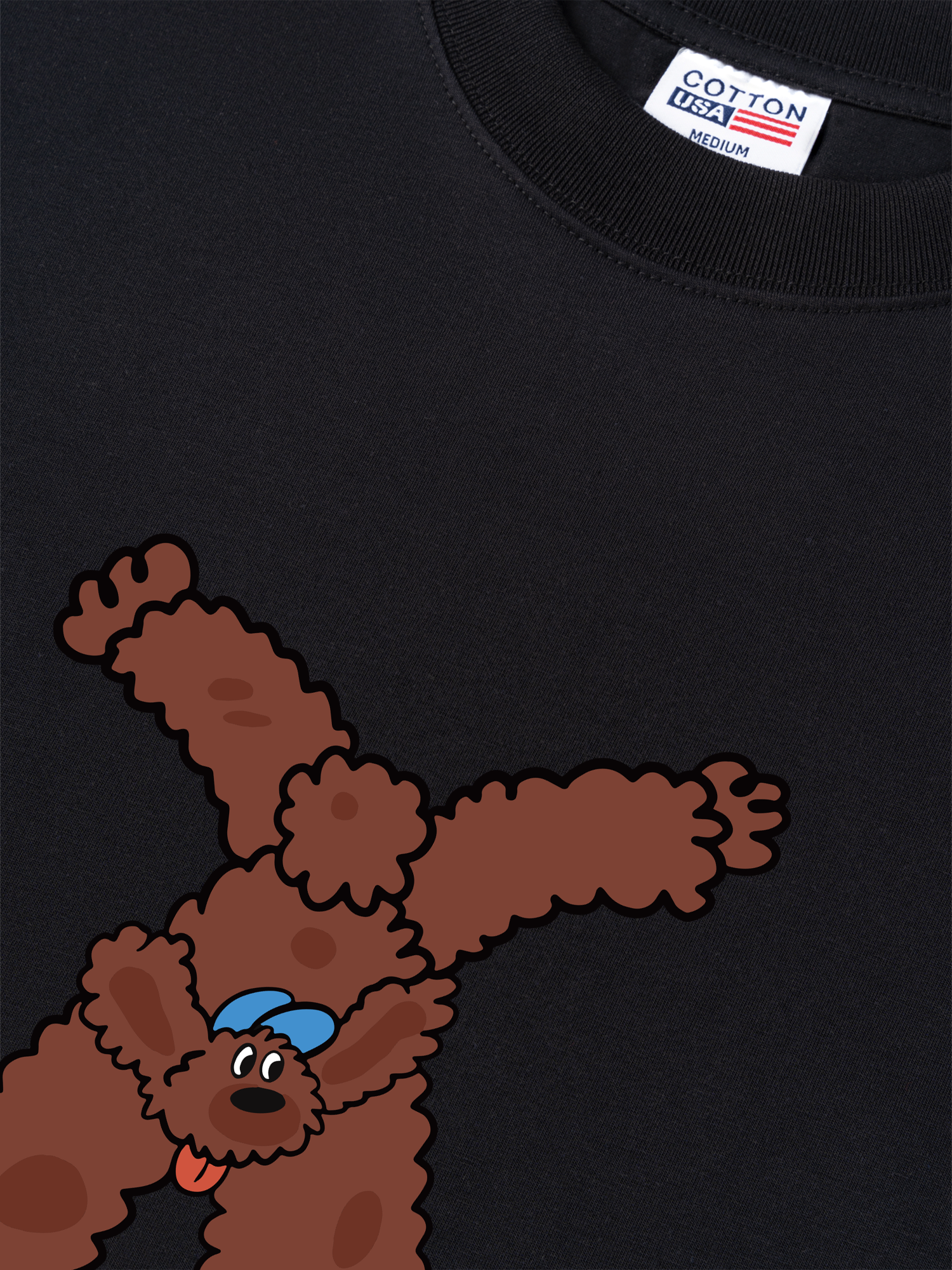 Áo Thun Relaxed Fit Soft Paw Brown Teddy